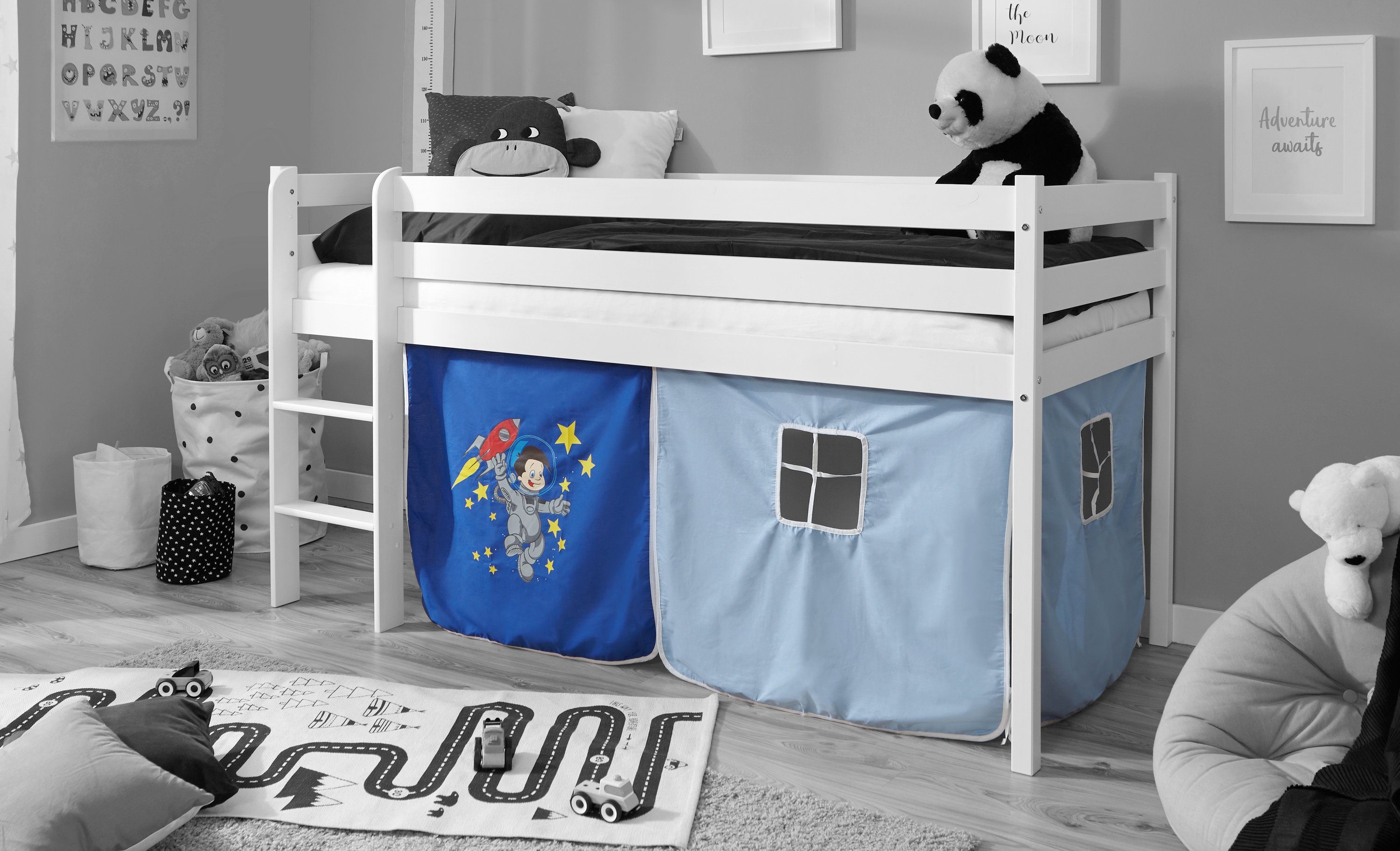 Bettvorhang Vorhang für Kinder Hochbett Etagenbett mit Motiv, Ticaa