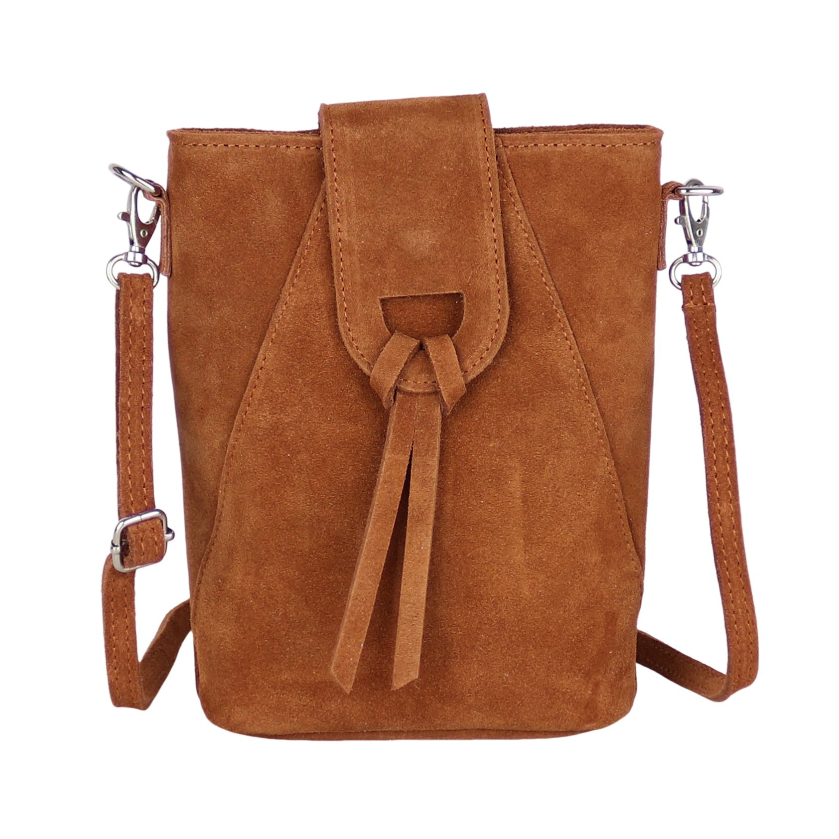 MIRROSI Umhängetasche Damen Crossbody Bag, Echtleder Made In Italy, 14,5x19x6cm