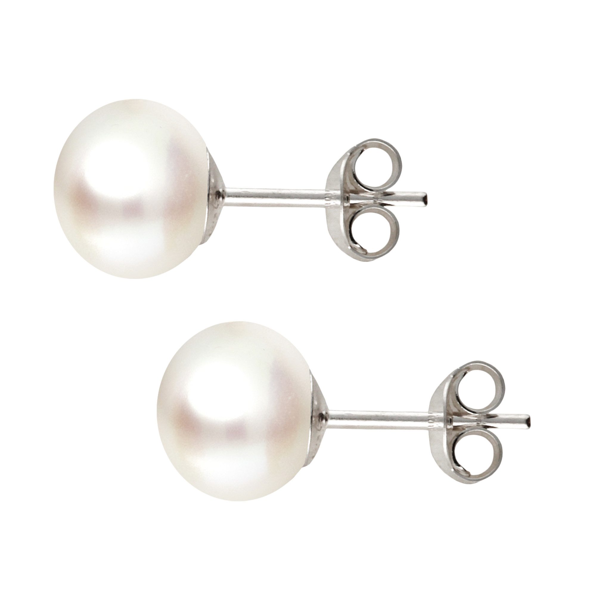 LÖB Perlenohrringe 925 Silber Ohrstecker Zuchtperlen echte Perlen Perlenohrringe 8mm Rund (Geschenke für Frauen Damen Beste Freundin Mutter Mama Ehefrau Oma sie zum Geburtstag Schmuck Sommer), Ohrringe Süßwasserperle Perlenohrstecker Brautschmuck Tropfen weiß