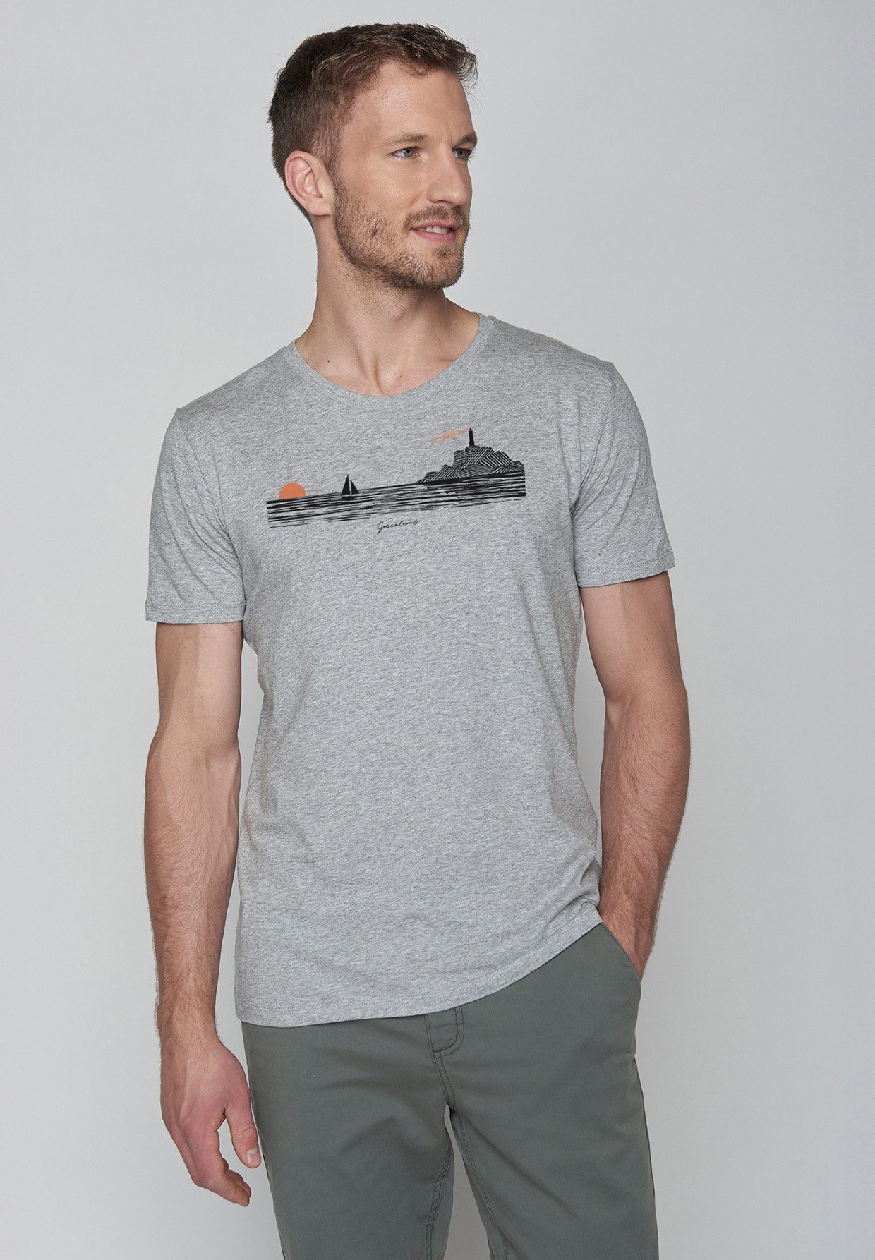 GreenBomb T-Shirt Guide Nature Evening Glow Motiv Natur Meer (1-tlg., 1) Ru günstig online kaufen