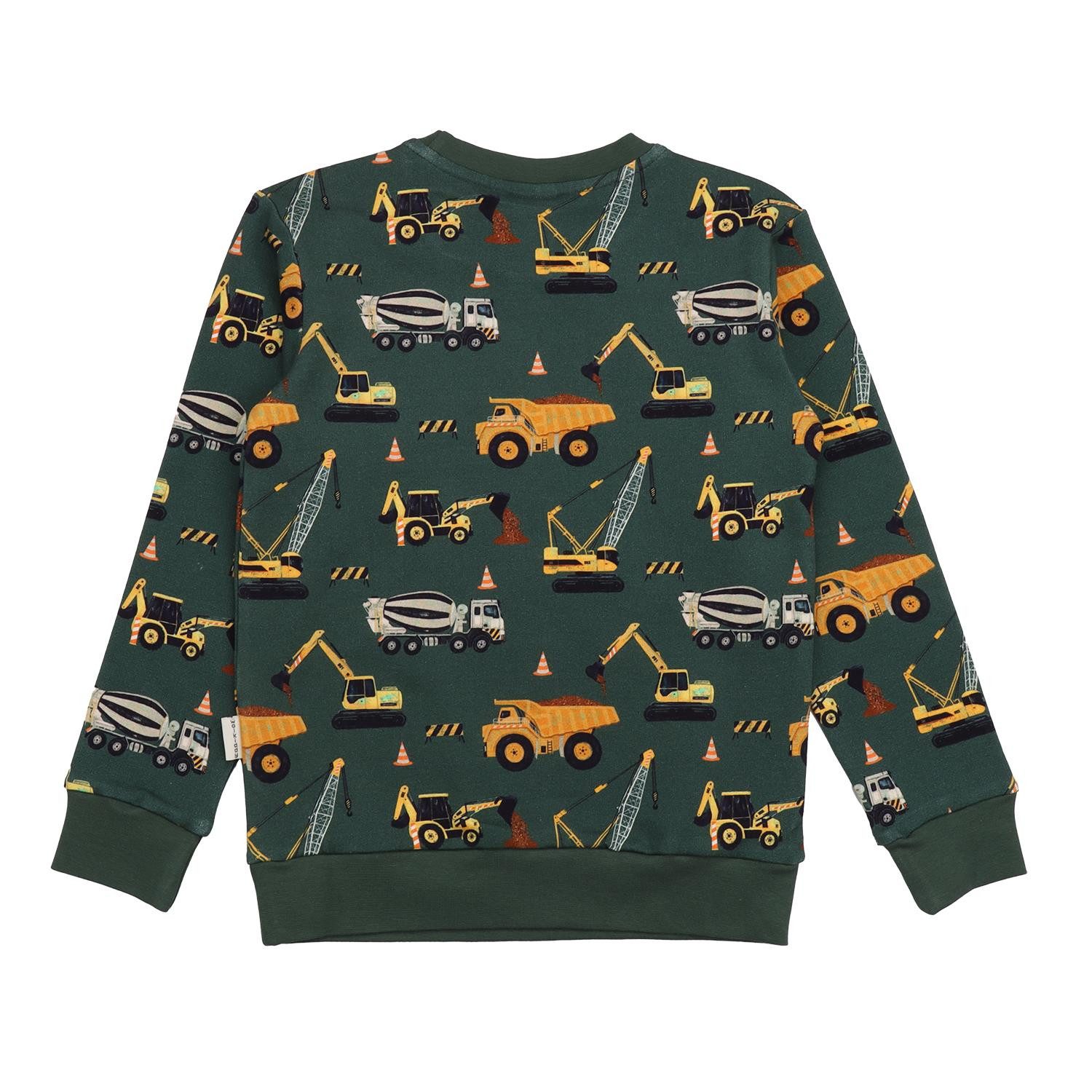 Walkiddy Sweatshirt Walkiddy mit Baggermotiv aus Bio Baumwolle Bio Baumwolle,GOTS,Kinderbekleidung,nachhaltige Klamotten,Sweatshirt – Bild 2 von 3