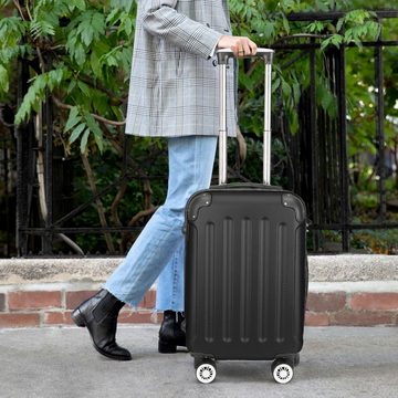 FUROKOY Kofferset 3-teiliges Set, Hartschalen-Handgepäck ABS-Material, , Rollkoffer, Reisekoffer mit TSA Zahlenschloss,Trolley Case