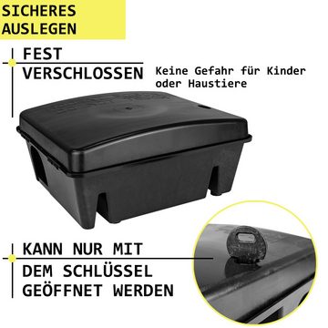 Petigi Köderbox 2x Köderbox Köderstation Mäusefalle Mäusebox Schlagfalle Rattenbox