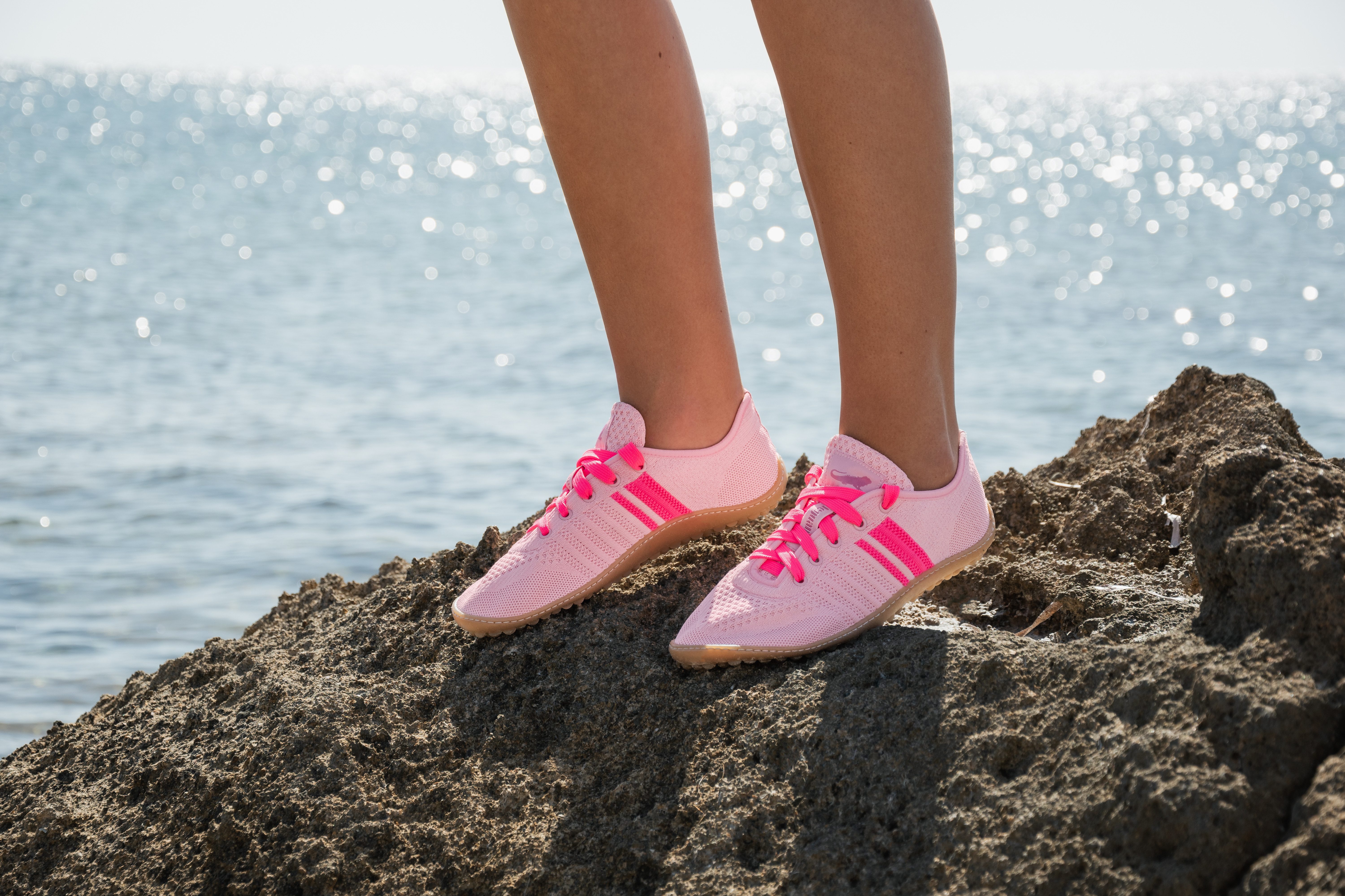 Leguano CARIBEO Barfußschuh Bequemschuh, Schnürschuh mit Kontrastbesatz