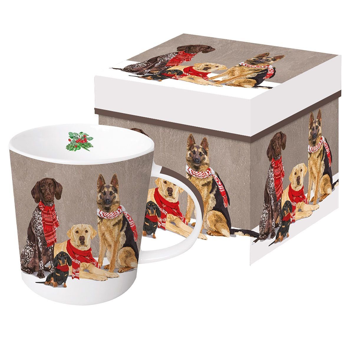 Mug à Café Personnalisé 'Funny Dogs' - 325 Ml - Céramique Blanche - Neuf - Fabriqué En France