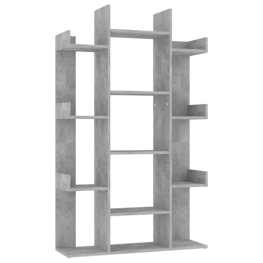 vidaXL Bücherregal NA Bücherregal Betongrau 86x25,5x140 cm Spanplatte Bücherregal Aufbewa