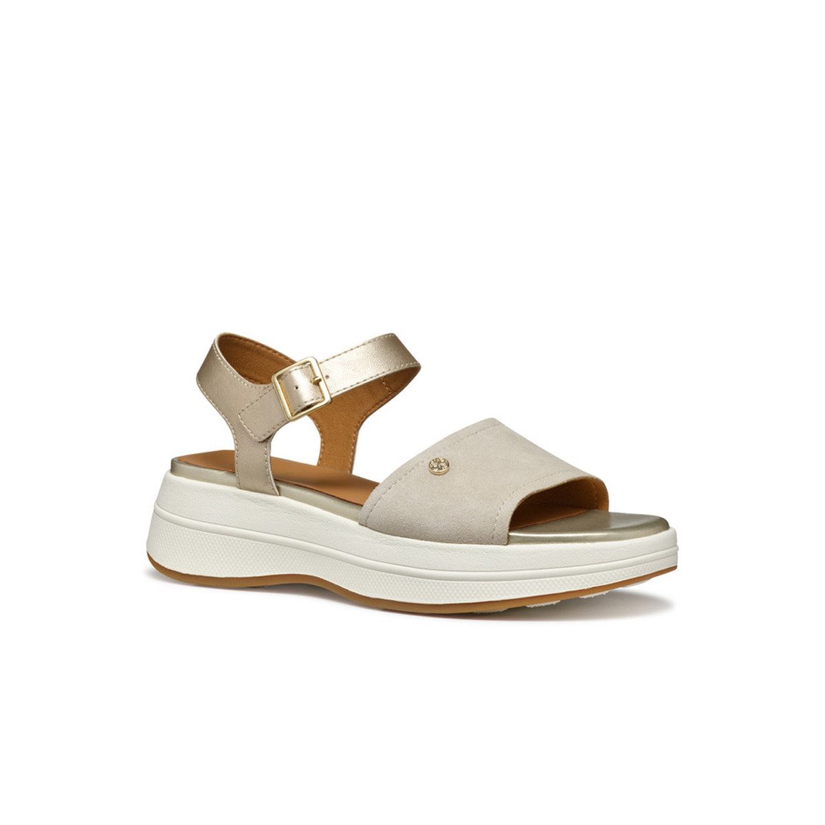 Geox GEOX SPHERICA ECUB, Sandaletten, Beige, metallik, Damen Sandalette
