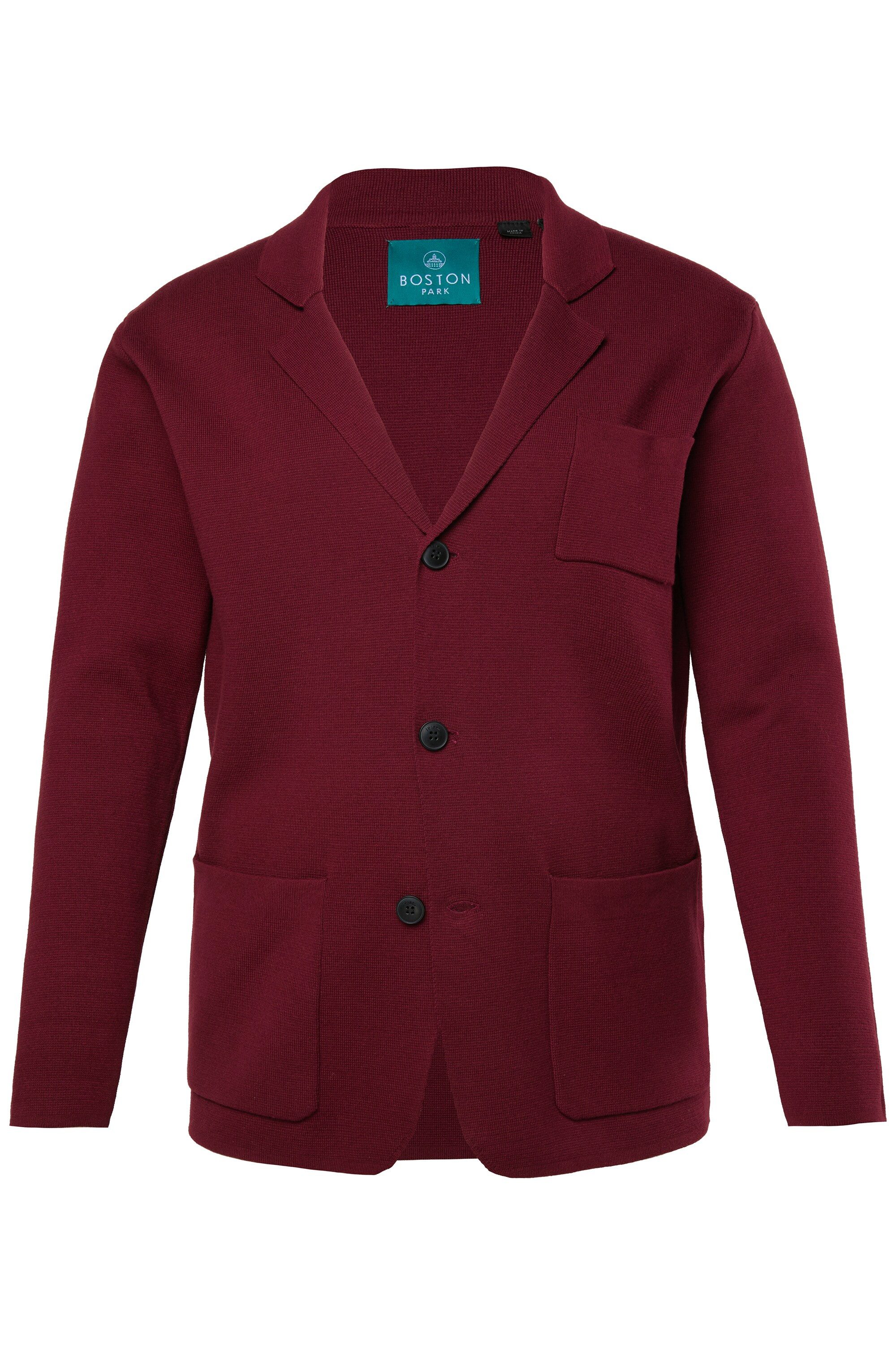 Boston Park Poloshirt Boston Park Stricksakko FLEXLASTIC® Revers günstig online kaufen