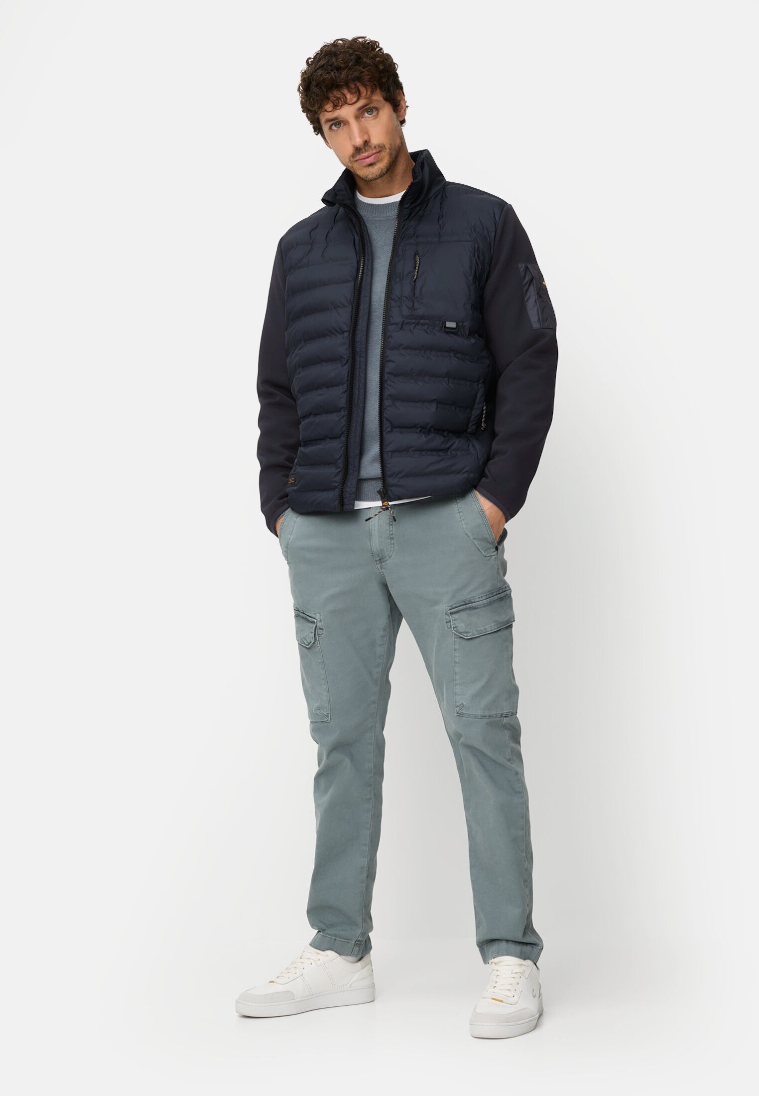 camel active Blouson mit Stehkragen Langarm Stehkragen Markenlogo