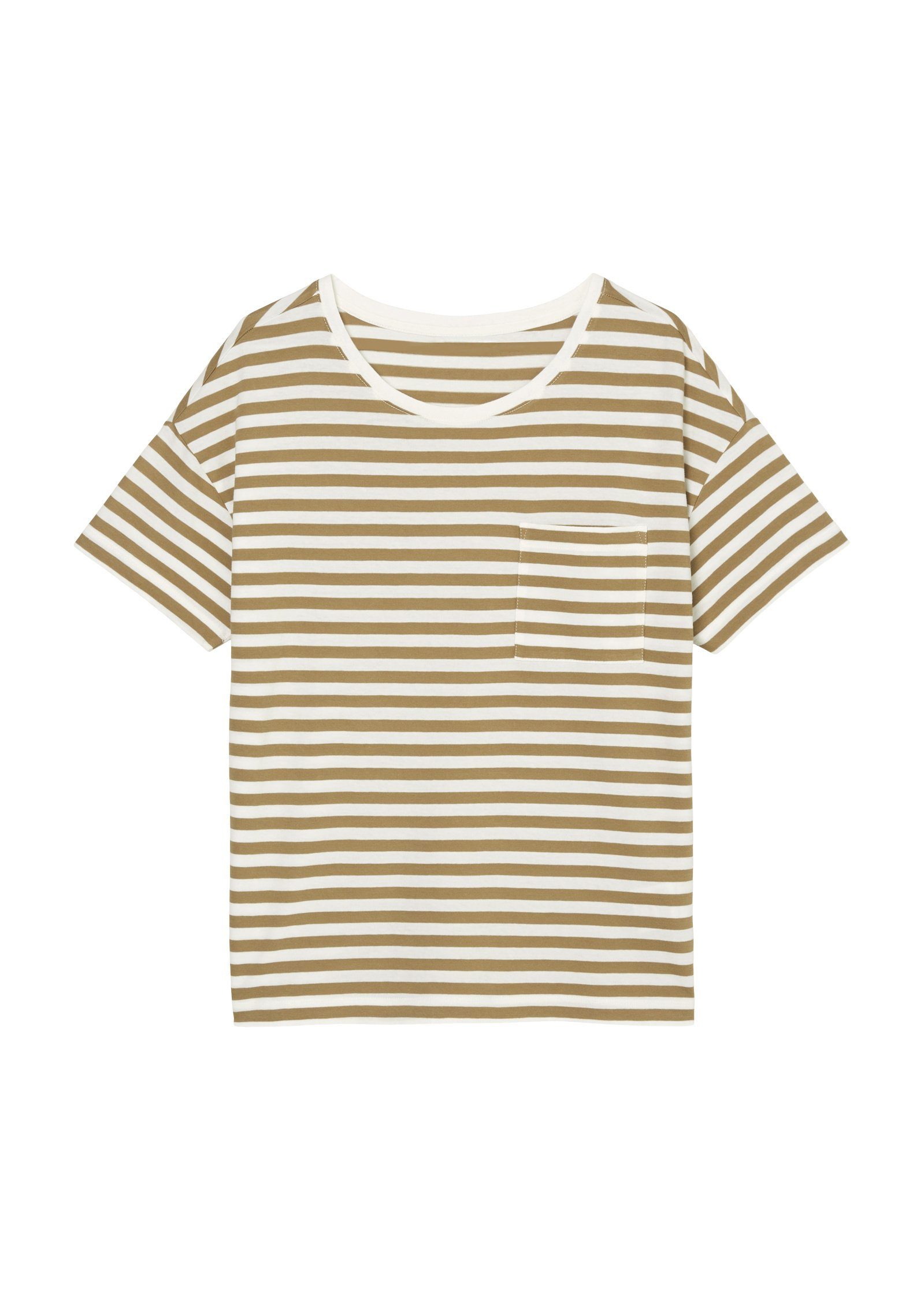 T-Shirt Single Jersey DENIM aus Marc softem O'Polo braun
