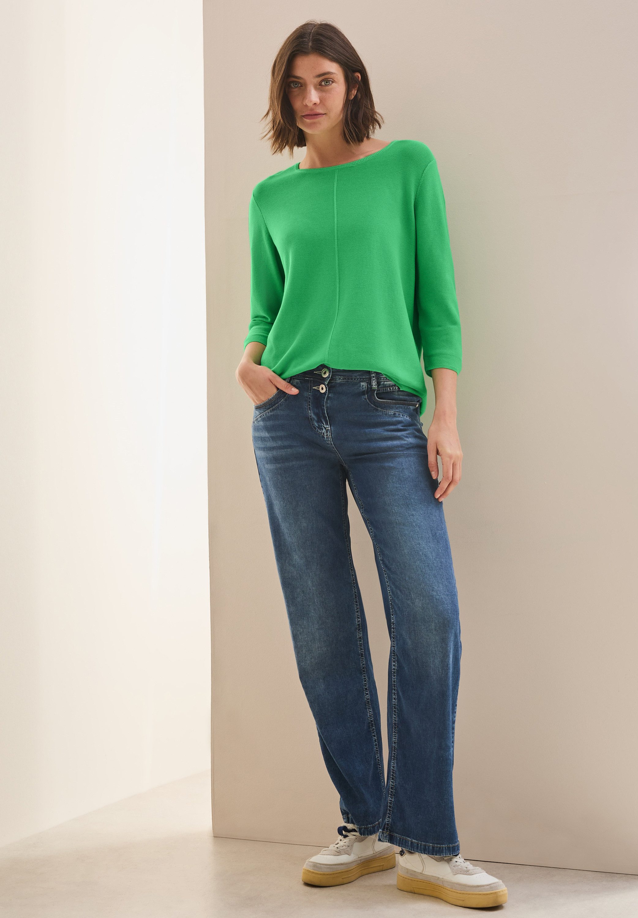 CECIL Strickpullover mit 3/4 Ärmeln