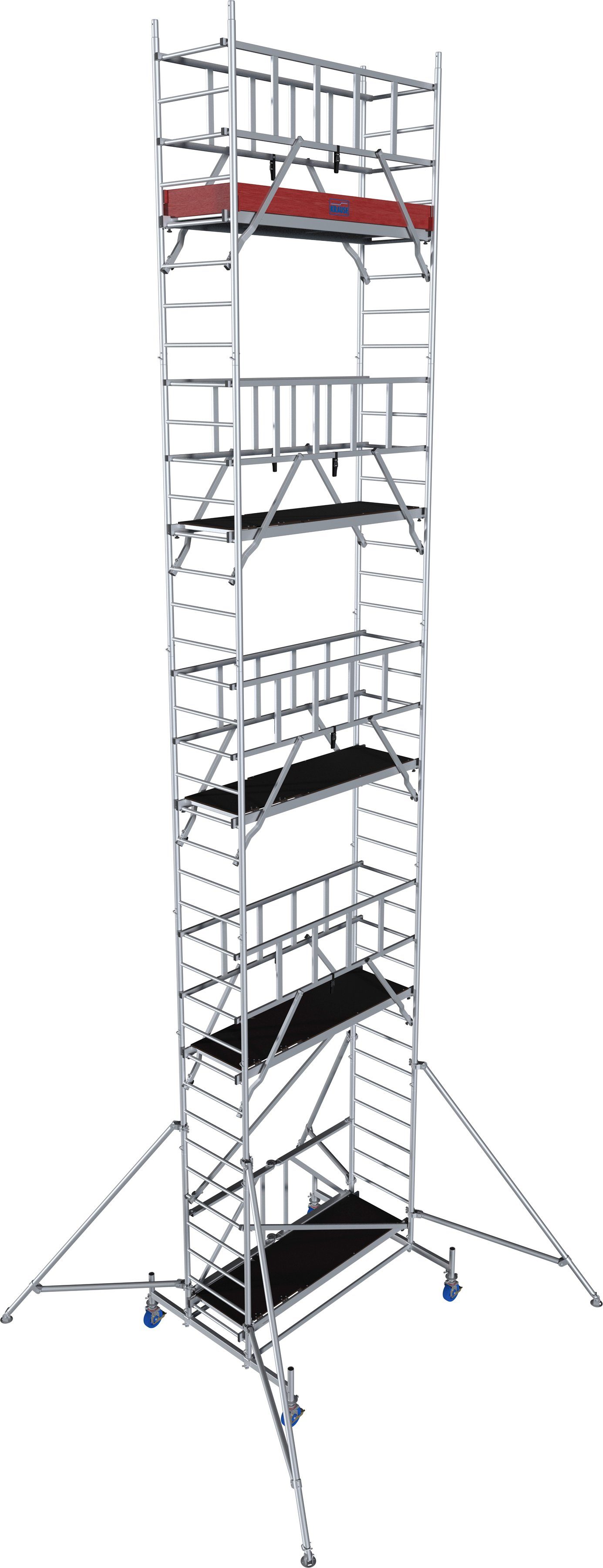 Fahrgerüst Arbeitshöhe: KRAUSE XS Alu-FaltGerüst, 10,8 Meter (Set), ProTec