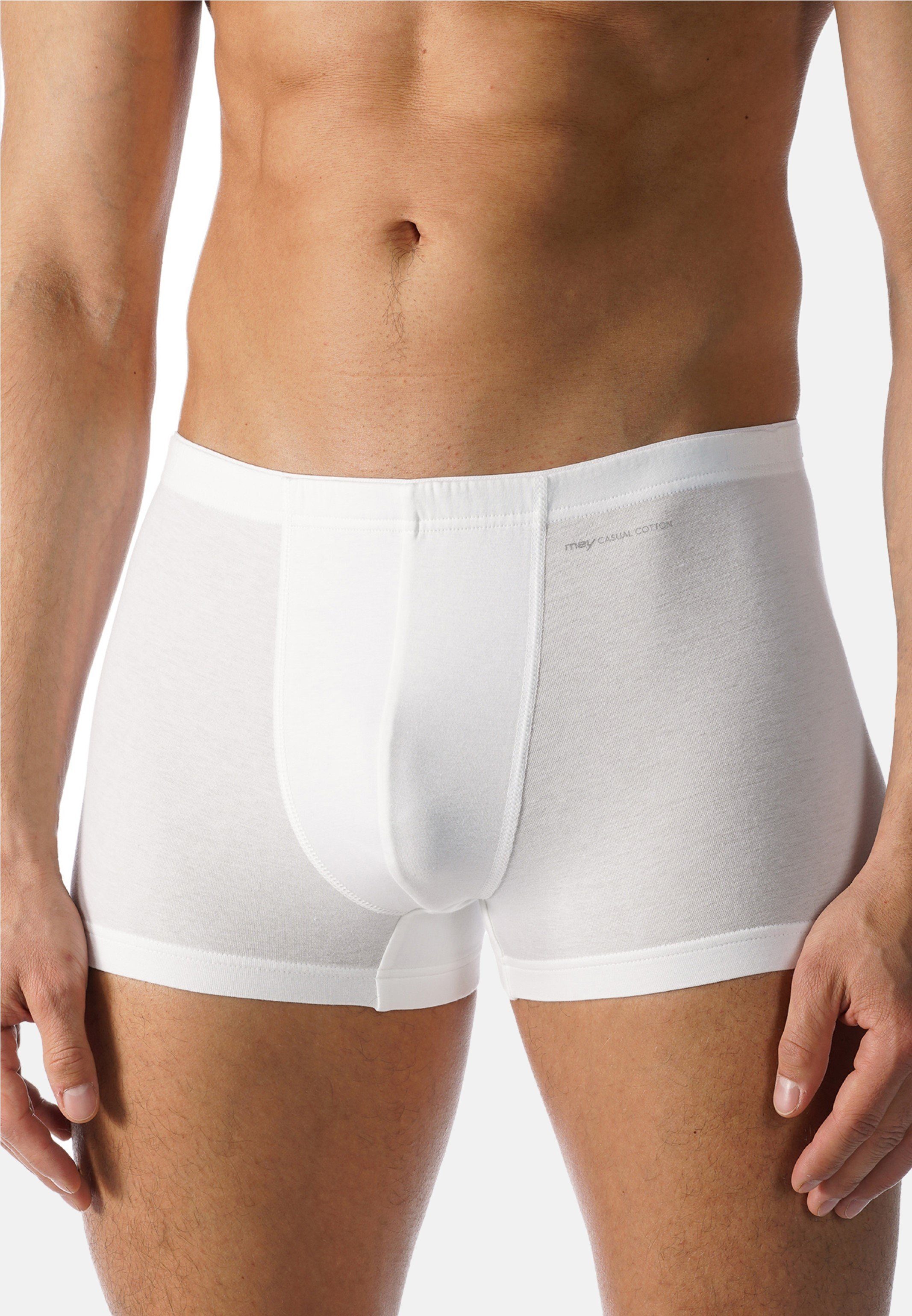 Mey Retro Boxer Casual Ohne - (1-St) Short Cotton Retro - Weiß / Baumwolle Pant - Eingriff