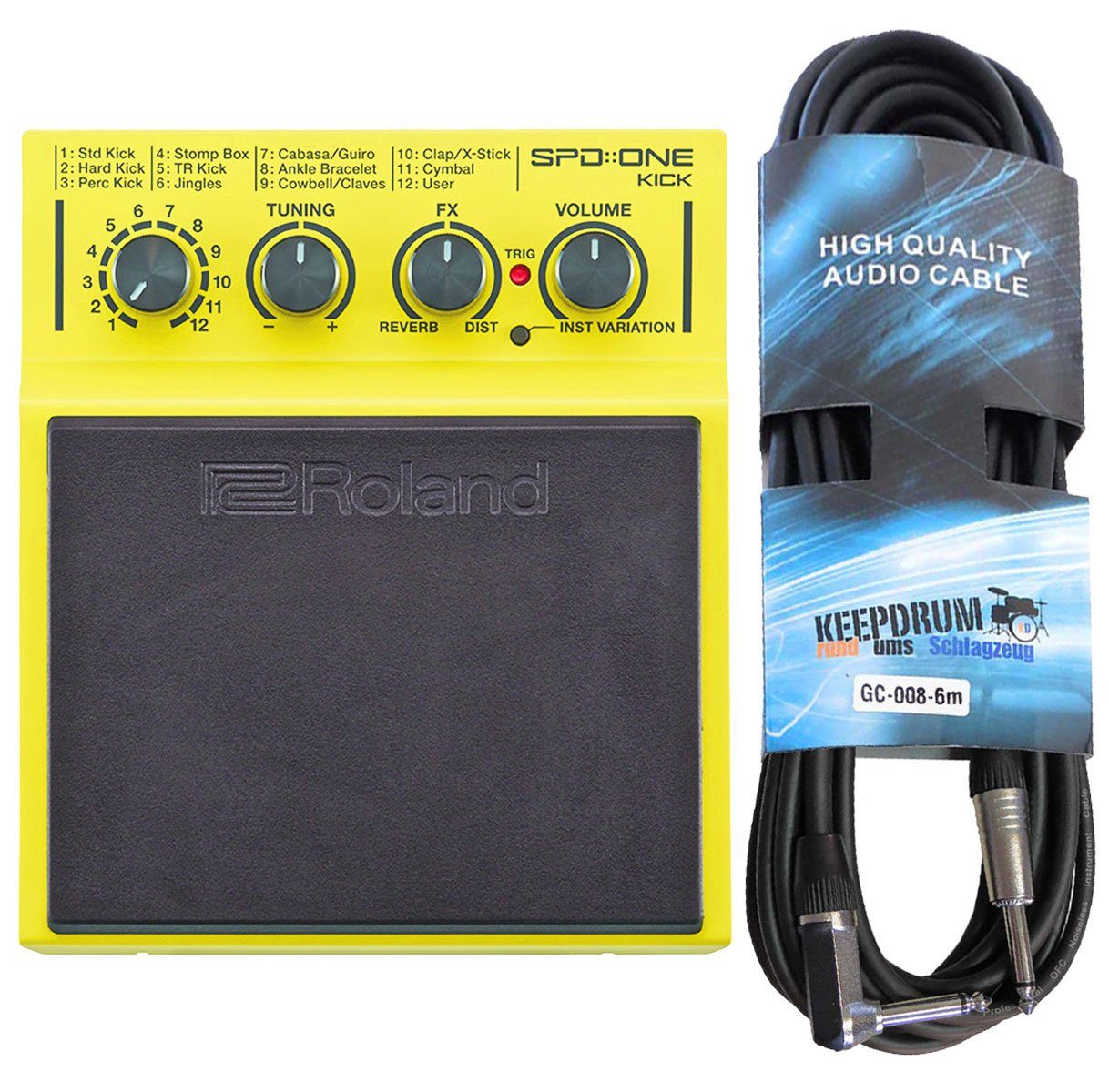 E-Drum Pads Roland SPD One Kick Percussion Pad mit Kabel