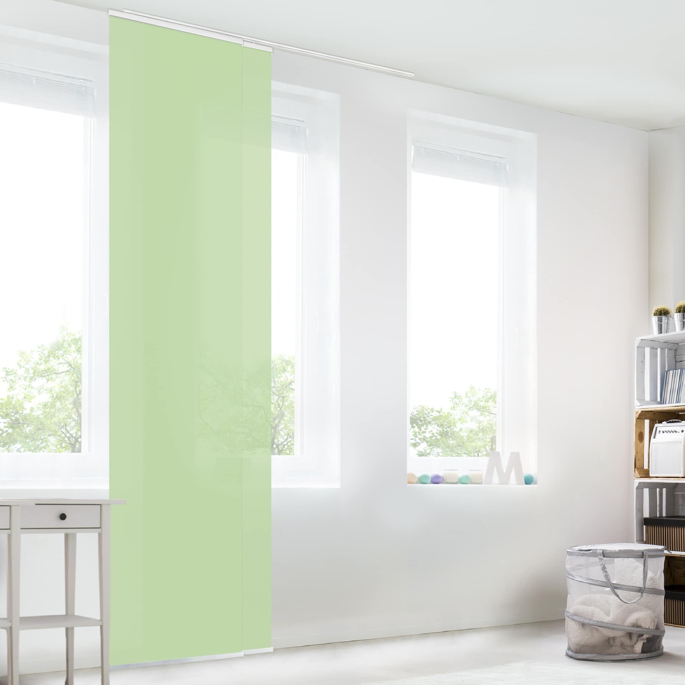 Bilderdepot24 Schiebegardine modern Flächenvorhang blickdicht Mint, günstig online kaufen