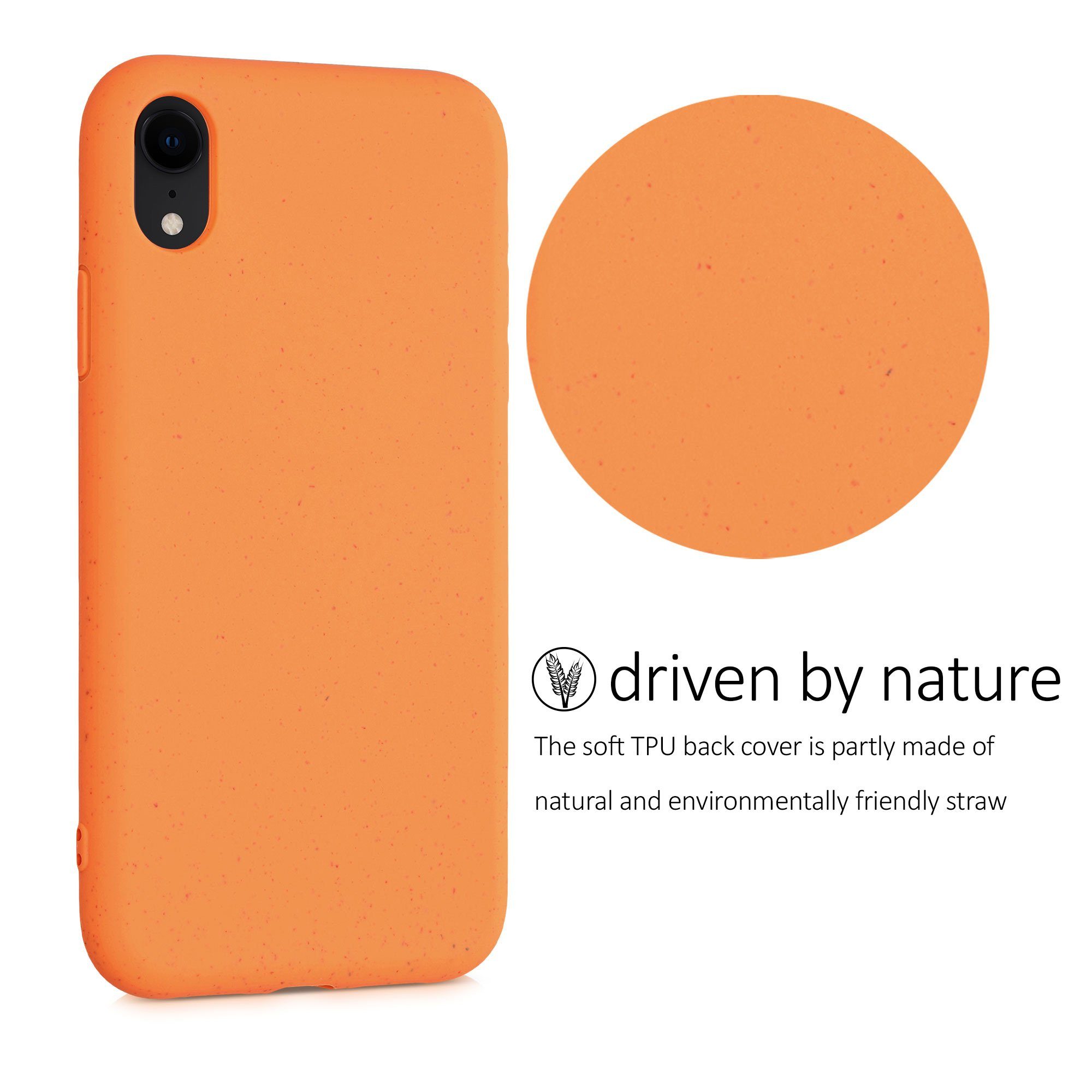 kalibri Handyhülle Hülle für Apple iPhone XR, Nachhaltige Handy Schutzhülle aus Stroh und Silikon