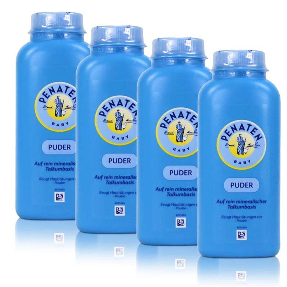 Babypflege-Set 4x Penaten Baby Puder 100g - beugt Hautrötungen vor