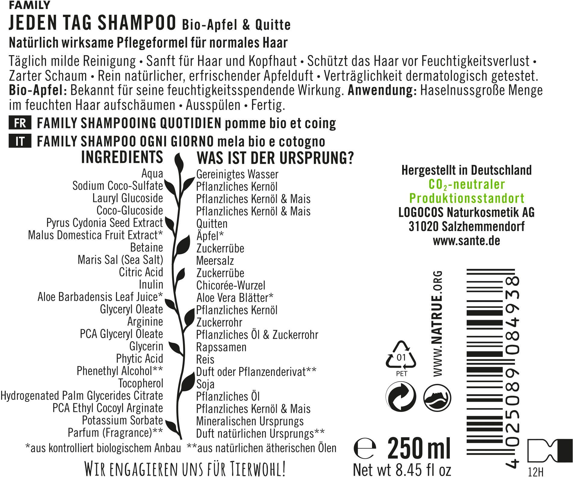 SANTE Haarshampoo FAMILY Jeden Shampoo Tag