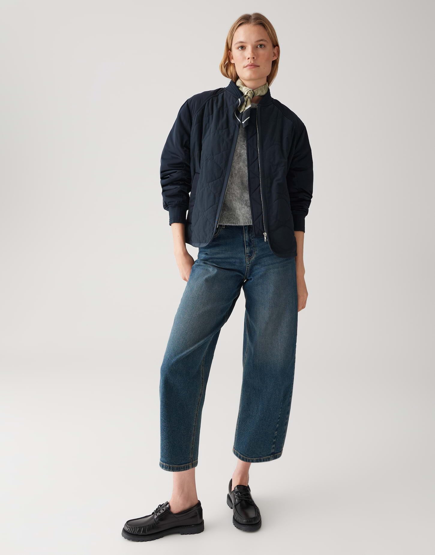 OPUS Steppjacke HARPAR mit Onion Steppung Blousonkragen, Innentasche, verdeckter Reißverschluss