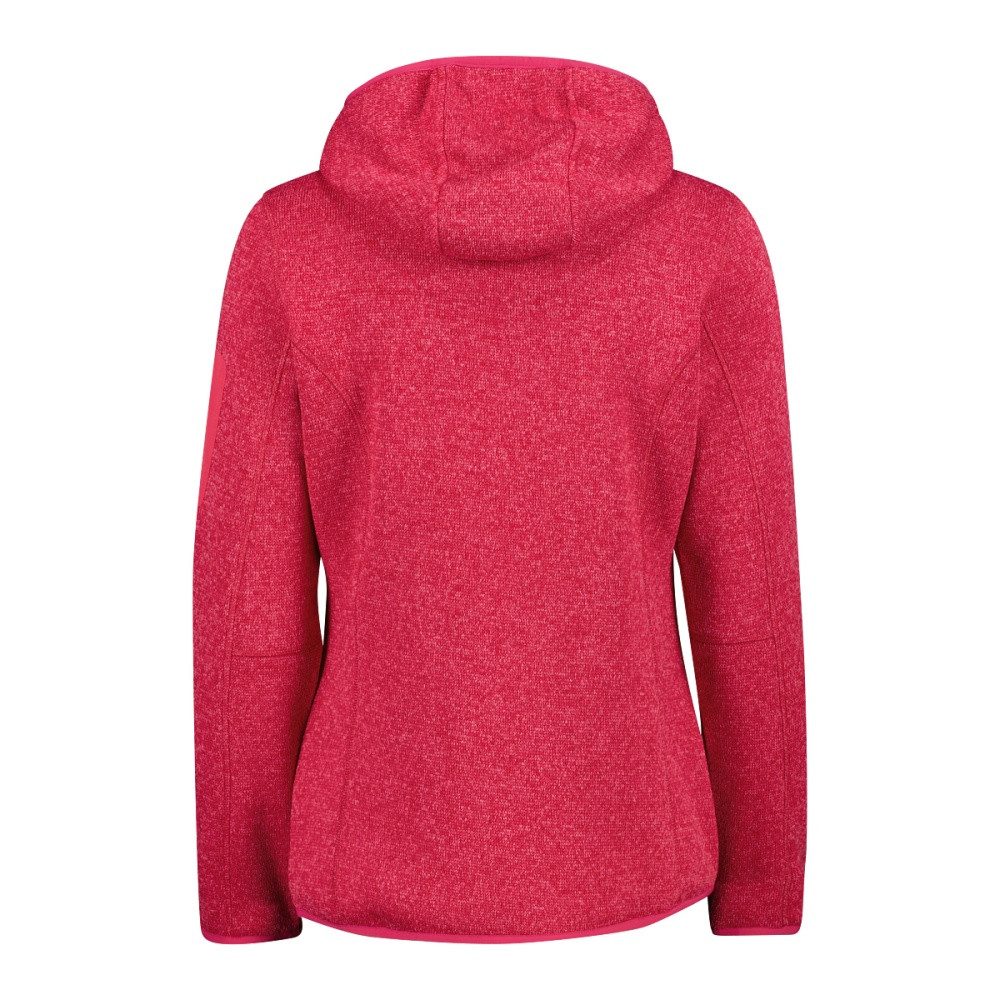 CMP Outdoorjacke CMP schwere Fleecejacke Knit-Tech in melierter Optik mit Kapuze Damen – Bild 3 von 3