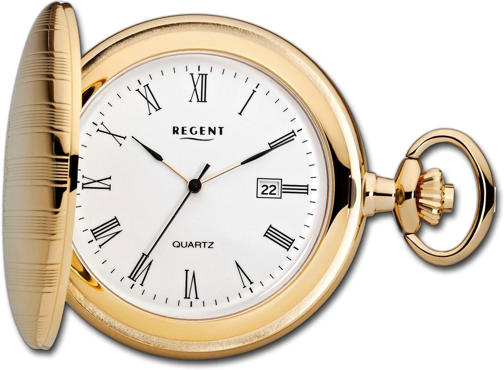 Taschenuhr, Analog groß Regent 48mm) Regent Taschenuhr extra (ca. Taschenuhr rundes Gehäuse, (Analoguhr), Herren Gehäuse, Herrenuhr