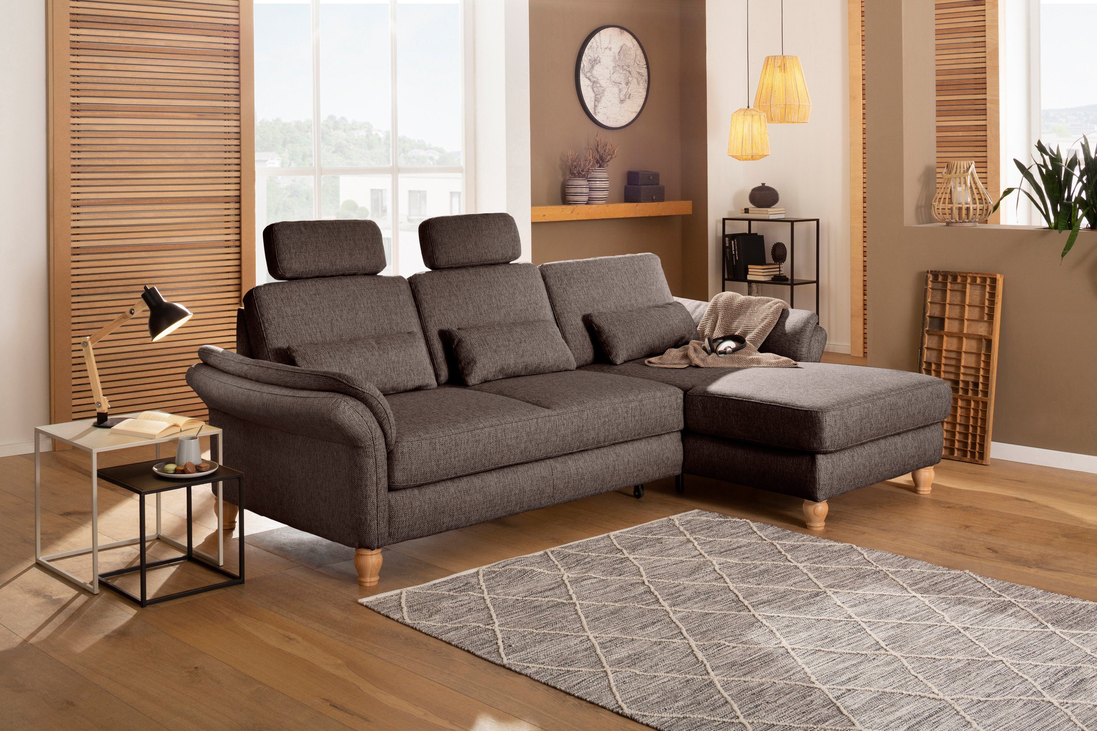 Home affaire Ecksofa Palace L-Form, incl. Sitztiefenverstellung, wahlweise günstig online kaufen