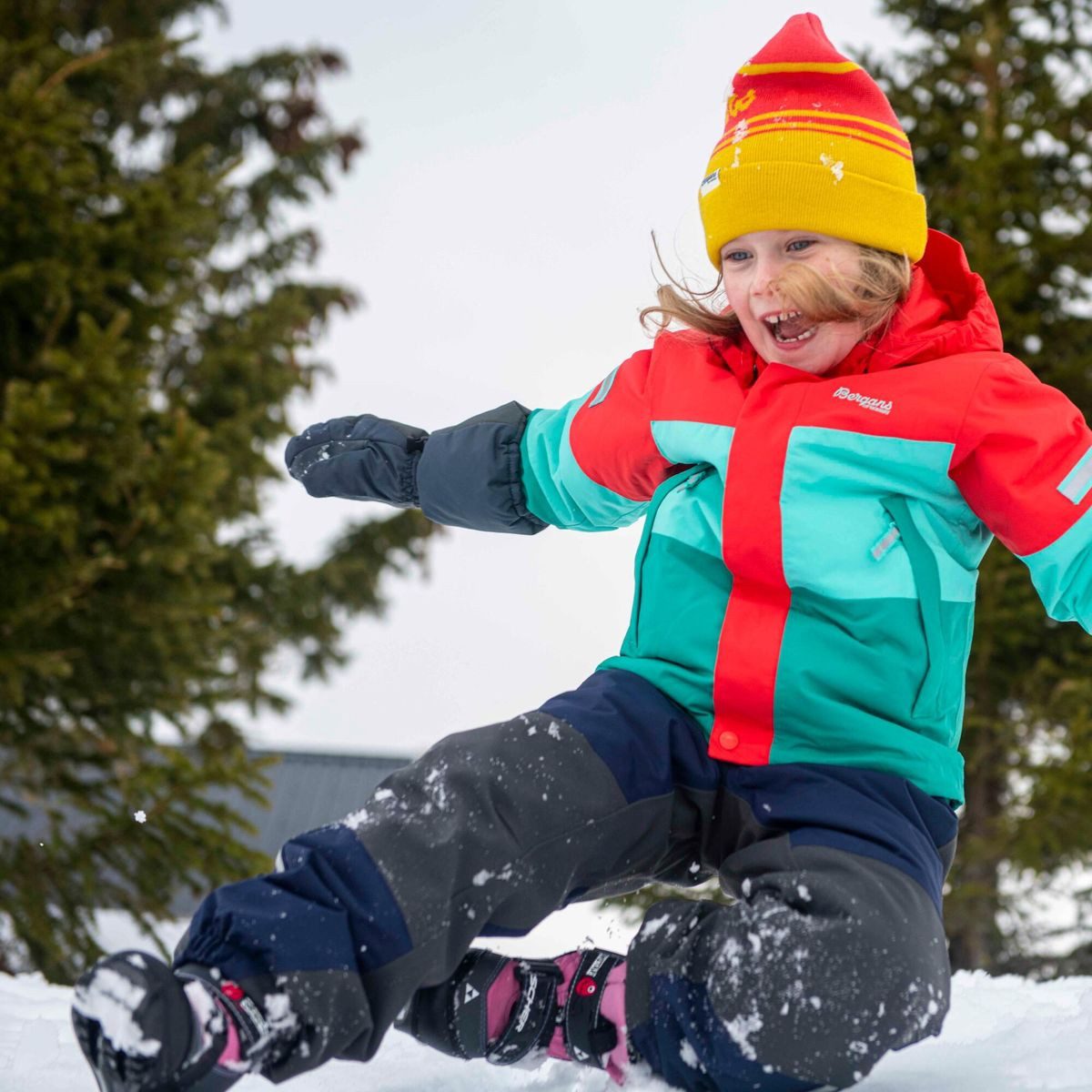 Bergans Skihose Lilletind Insulated Kids Pants Warme, wasserdichte und atmungsaktive Skihose für Kinder mit