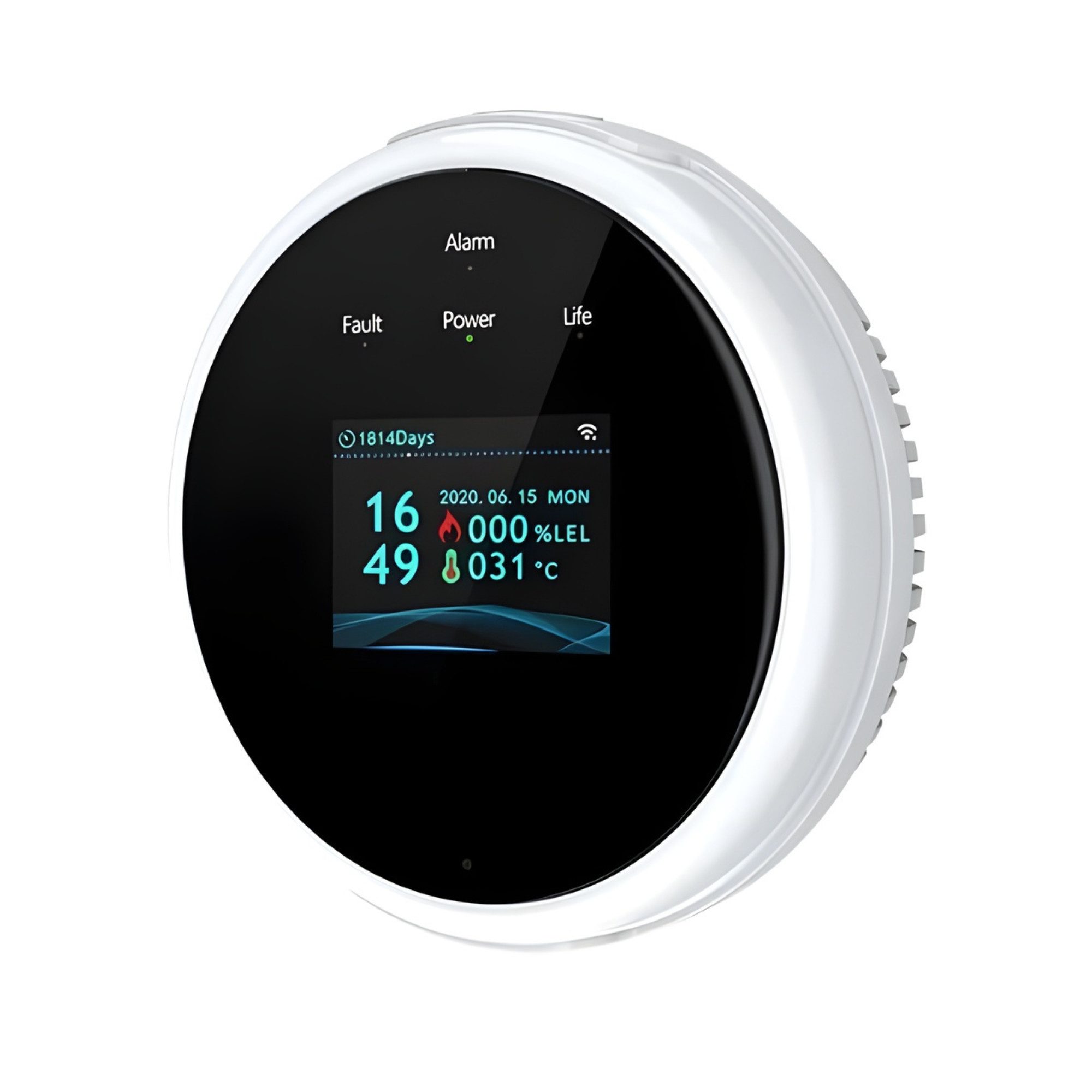 Athlix Wifi Gas Melder Detektor LED Anzeige APP Kontrolle Gasmelder (LCD, für Erdgas, Methan, Flüssiggas (LPG)