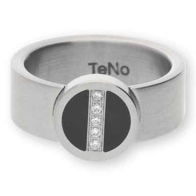 TeNo Fingerring TeNo Damnenring Edelstahl mit Brillanten 069.032P01.D58.54 (kein Set, 1-tlg)