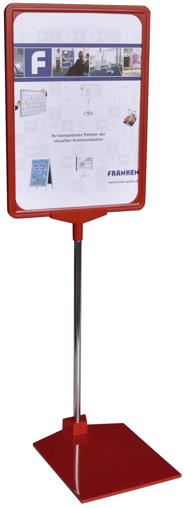 FRANKEN Handgelenkstütze FRANKEN Infoständer / Preisständer, DIN A4, rot
