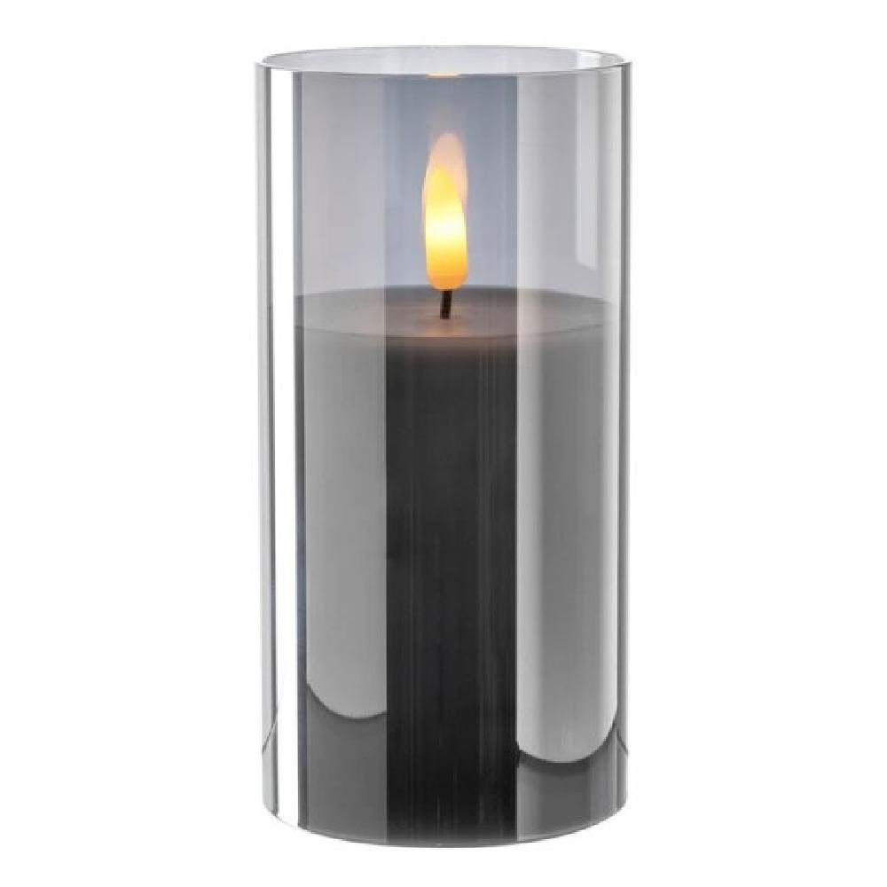 Windlicht LEONARDO Silber Kerze LED (15x8cm) Leonardo