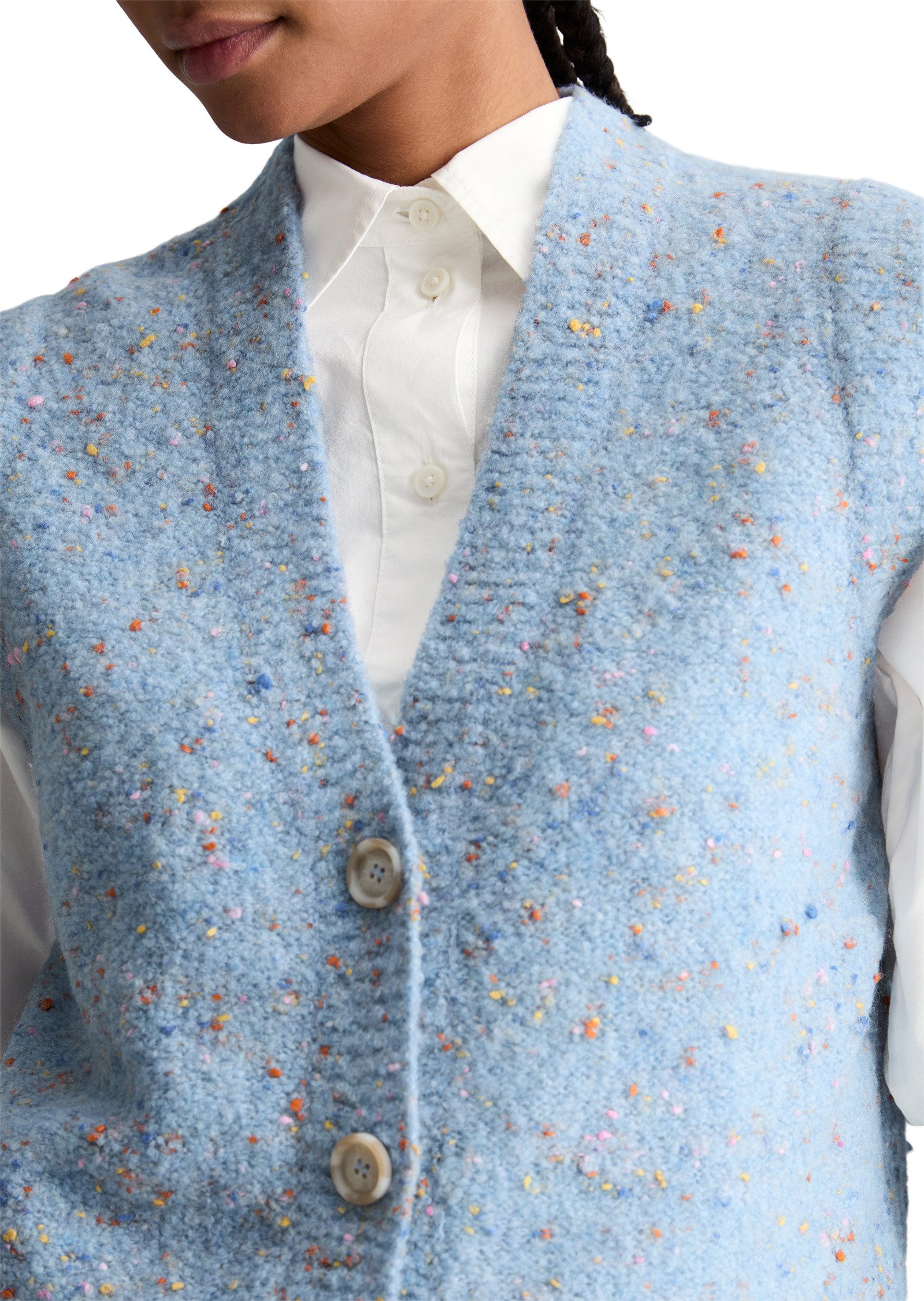 Marc O'Polo DENIM Strickweste aus Schurwolle-Viskose-Mix