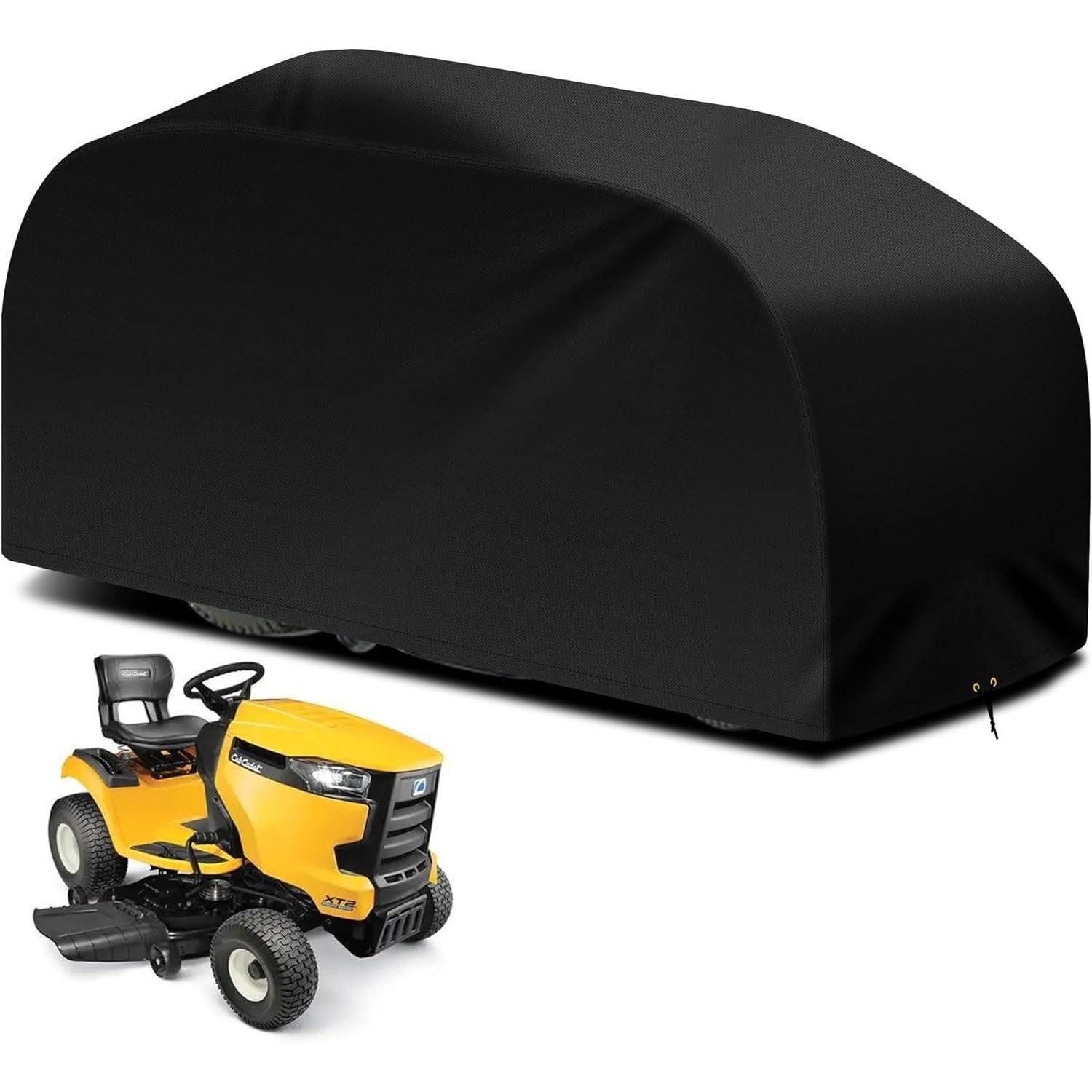LuxusKollektion Rasenmäher-Schutzhülle Rasenmäher Abdeckung Wasserschutz UV 137x183x117cm 420d Stoff Schwarz