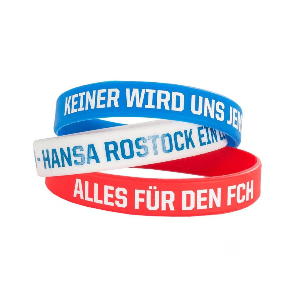 FC Hansa Rostock Armband Hansa Rostock Silikonarmbänder 3er-Set