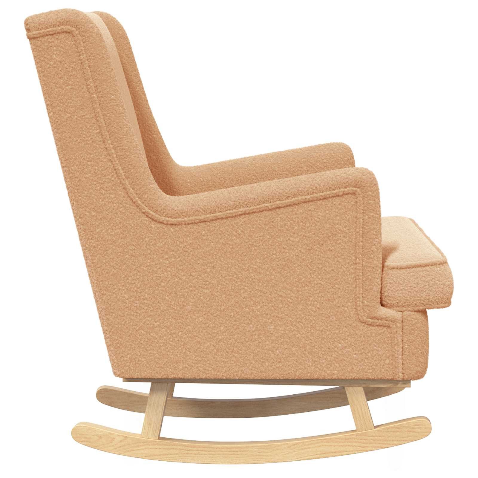 vidaXL Schaukelstuhl Schaukelstuhl Beige 62 x 80 x 85 cm Schafstoff (1 St)