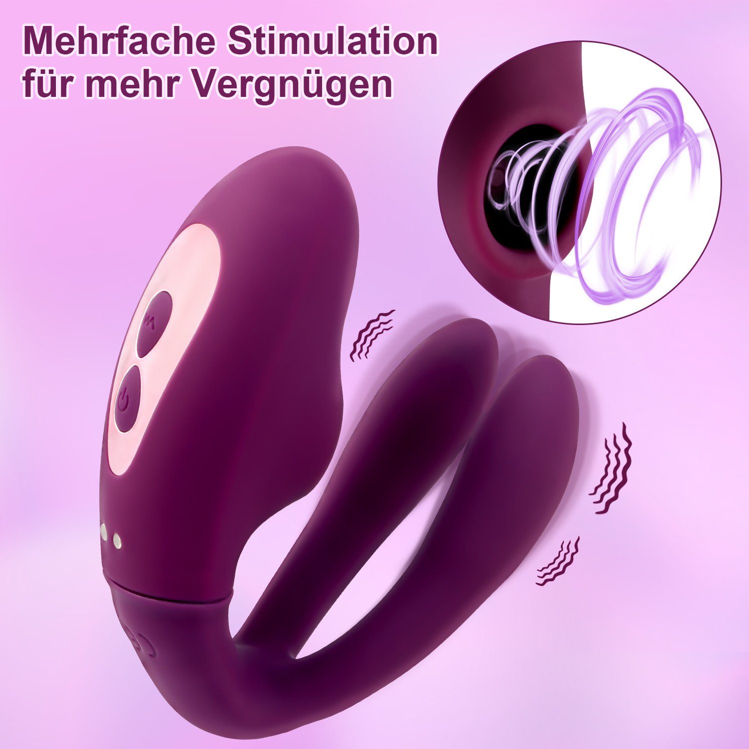 LOVONLIVE Paar-Vibrator Paar-Vibratoren mit Massagestab 1 Dildo 3in Klitoris Erotik Stimulator Vibrator Vibrationsmodi,10 Saugenmodi, mit 10 Fernbedienung, G-Punkt