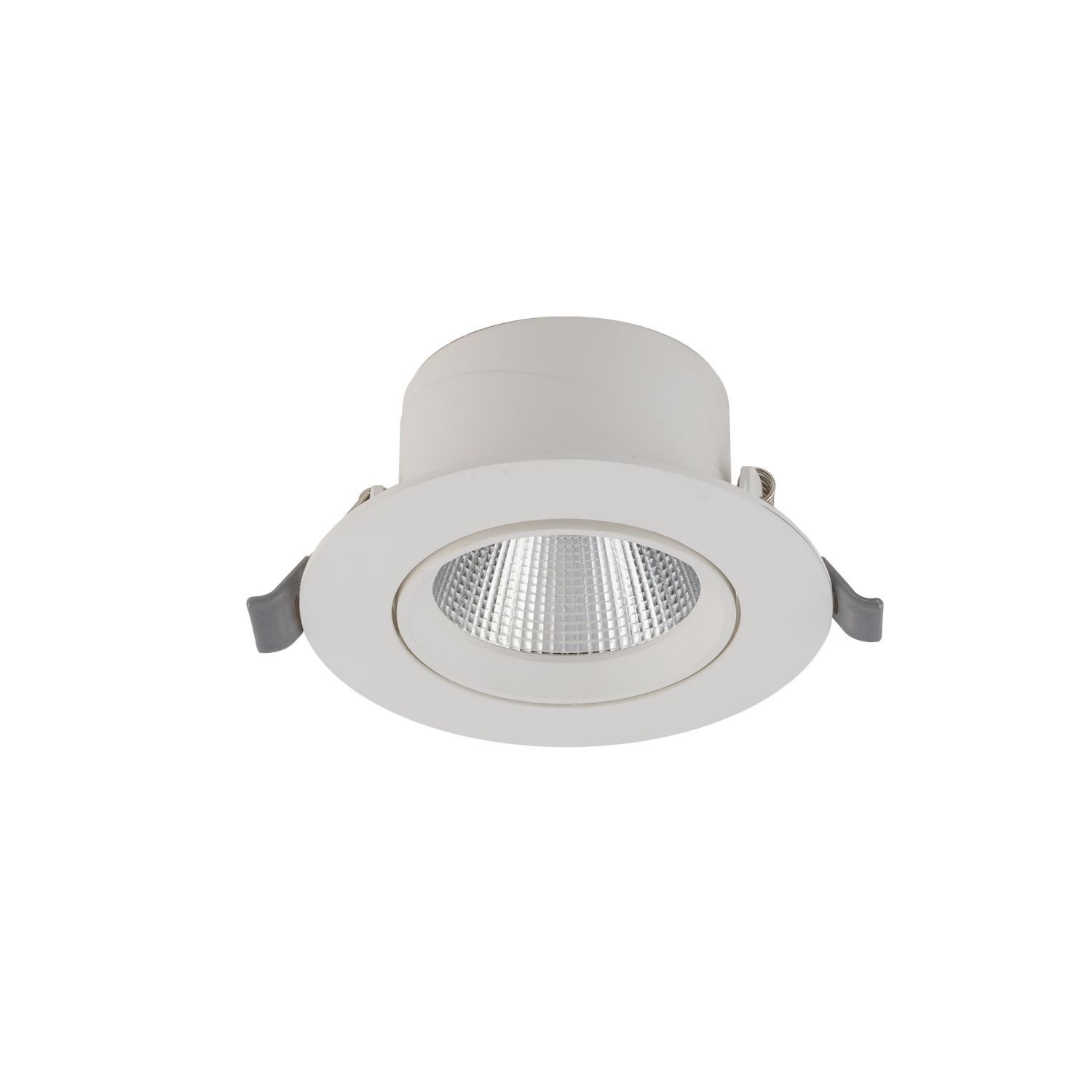 Licht-Erlebnisse Einbauleuchte ELARON, LED fest integriert, Neutralweiß, LED rund Ø 11 cm in Weiß Silber neutralweiß 4000 K 750 lm Modern