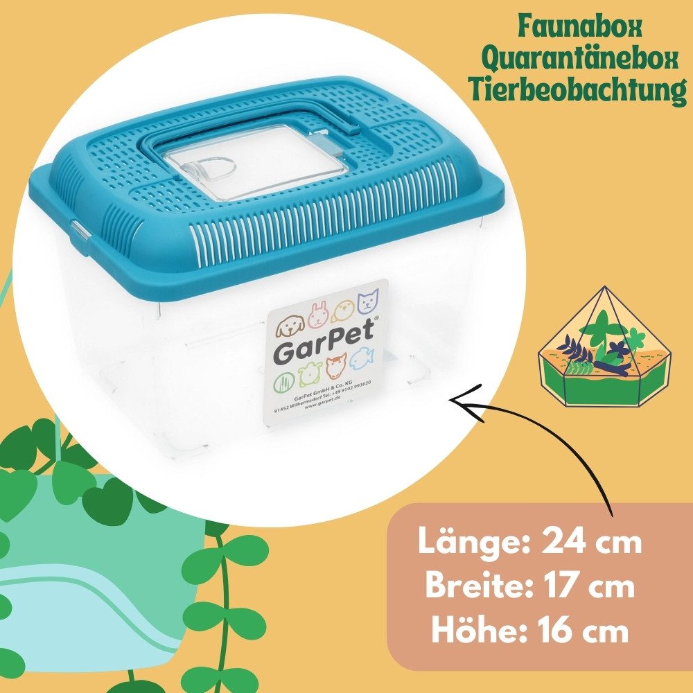 GarPet Aquarium 2er Set Faunabox Faunarium Urzeitkrebs Triops Heimchen Spinnen Box