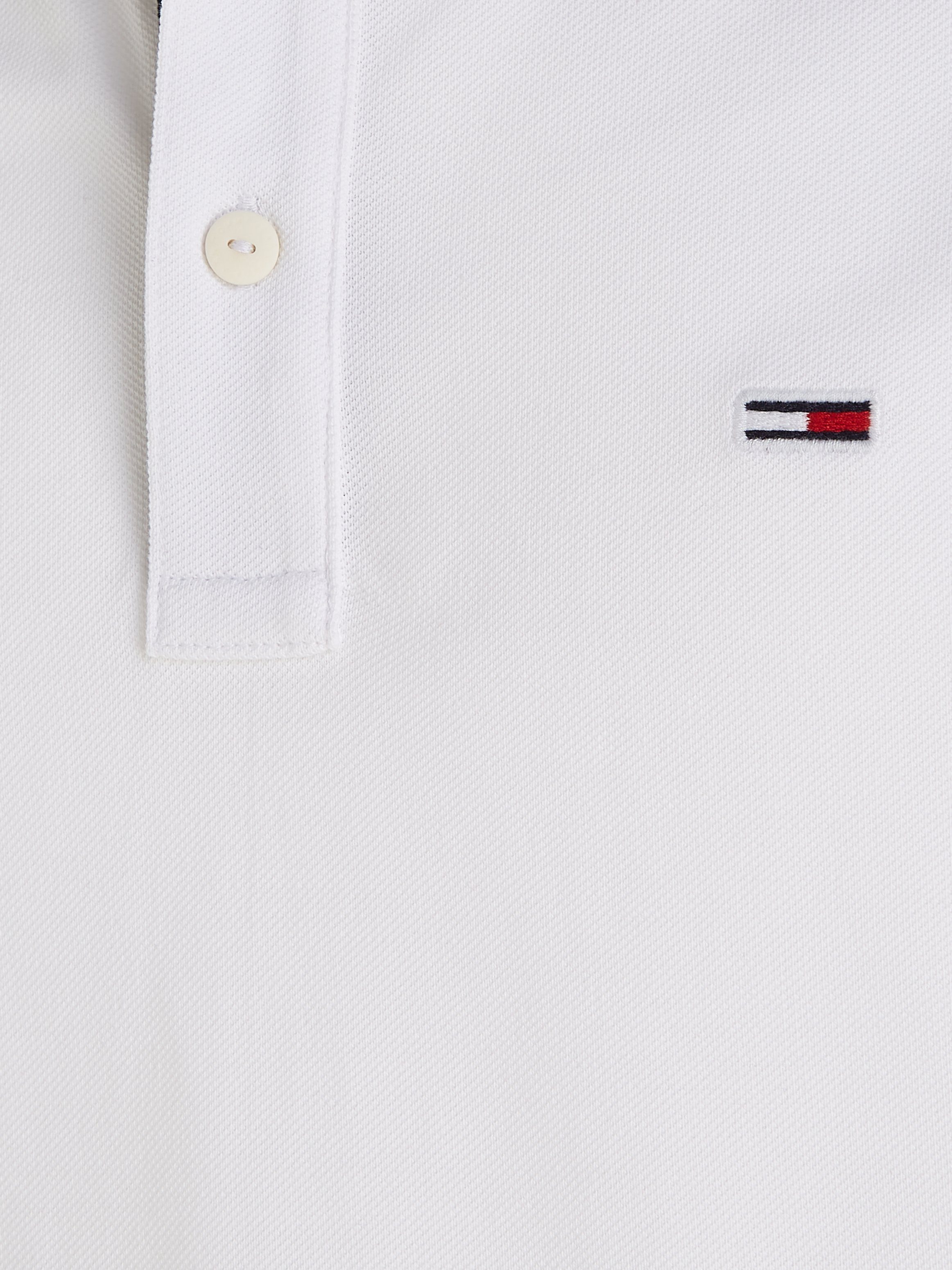Jeans mit POLO TJM Poloshirt TIPPED White Tommy Polokragen SOLID REG