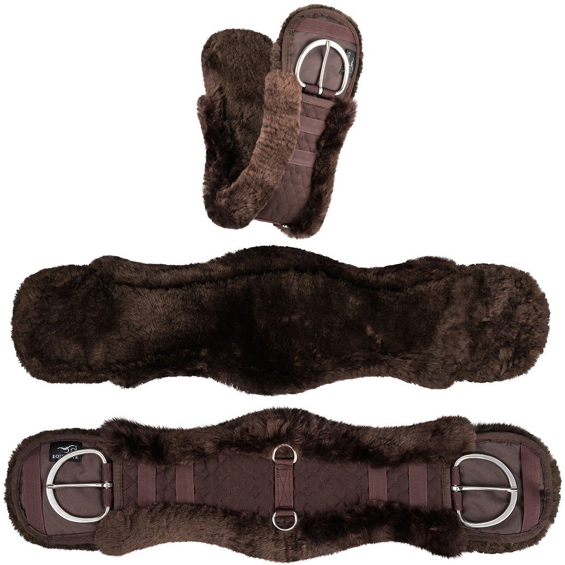 Equinate Sattelgurte Westerngurt Classical anatomisch Lammfell, besonders anschmiegsam