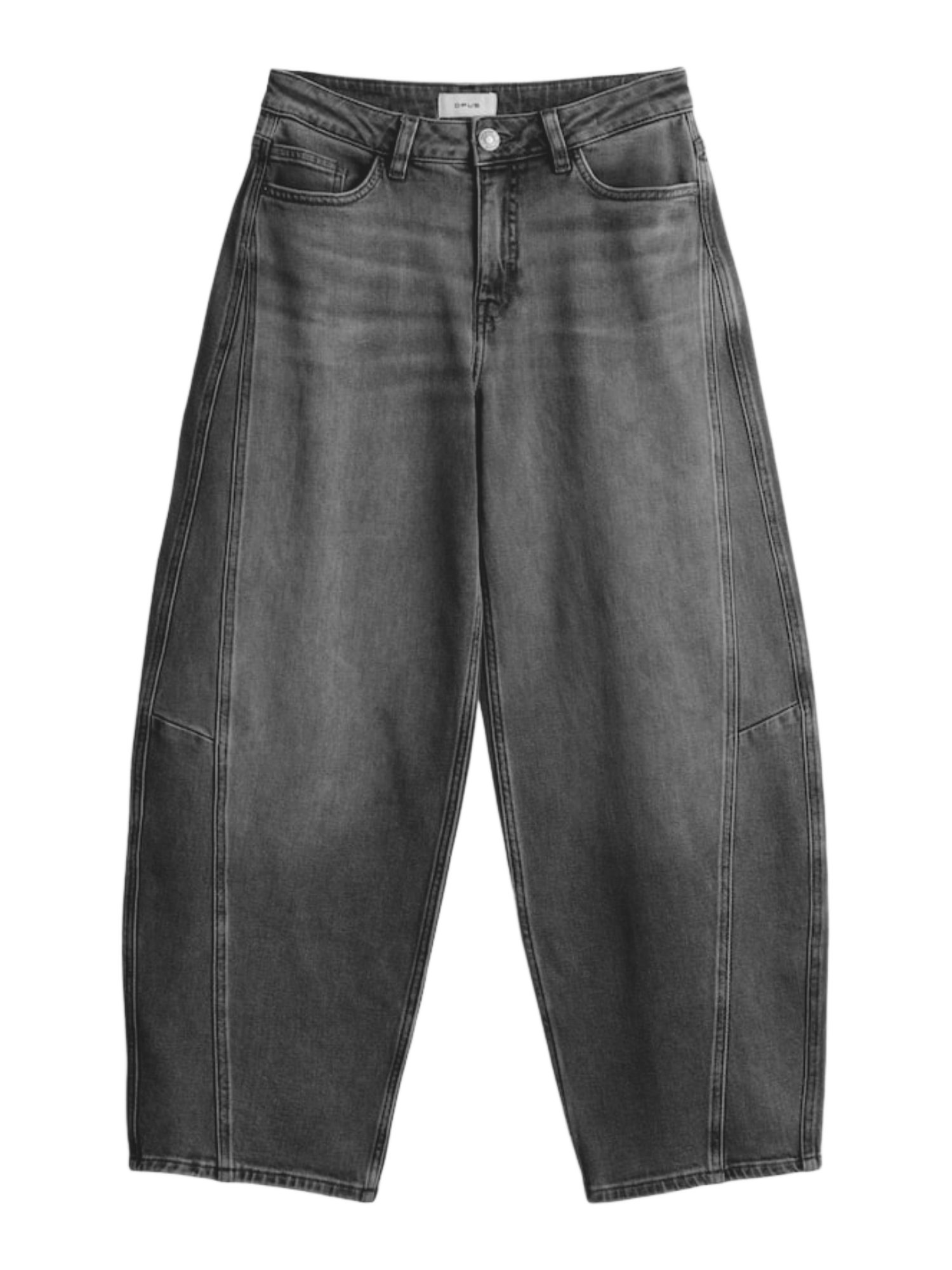 OPUS 5-Pocket-Jeans schwarz,Casual,Baumwolle,Washed,Barrel Fit,Mittel