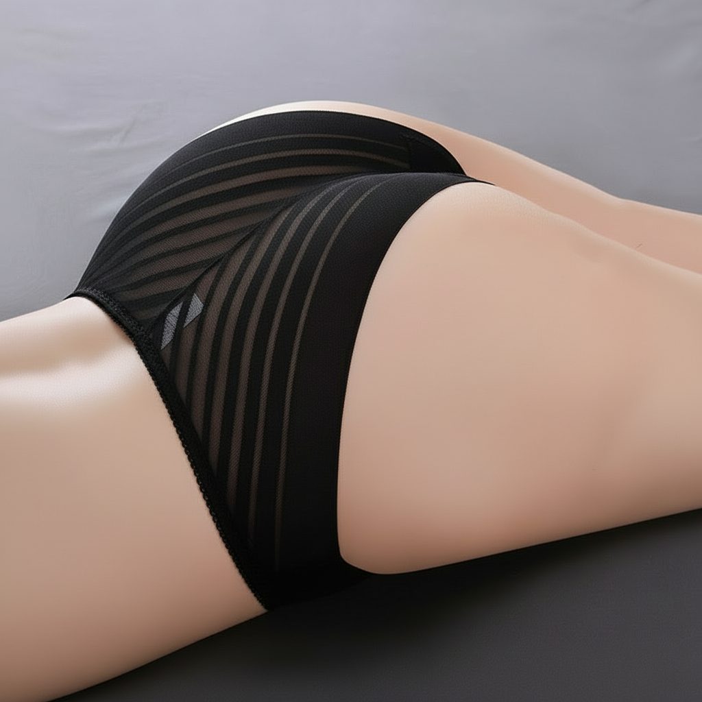 Lovolotti Taillenslip Damen Slip mit Streifen-Design – Sexy Unterhose, transparentes Mesh Reizwäsche Unterwäsche Durchsichtig transparent moderne Dessous