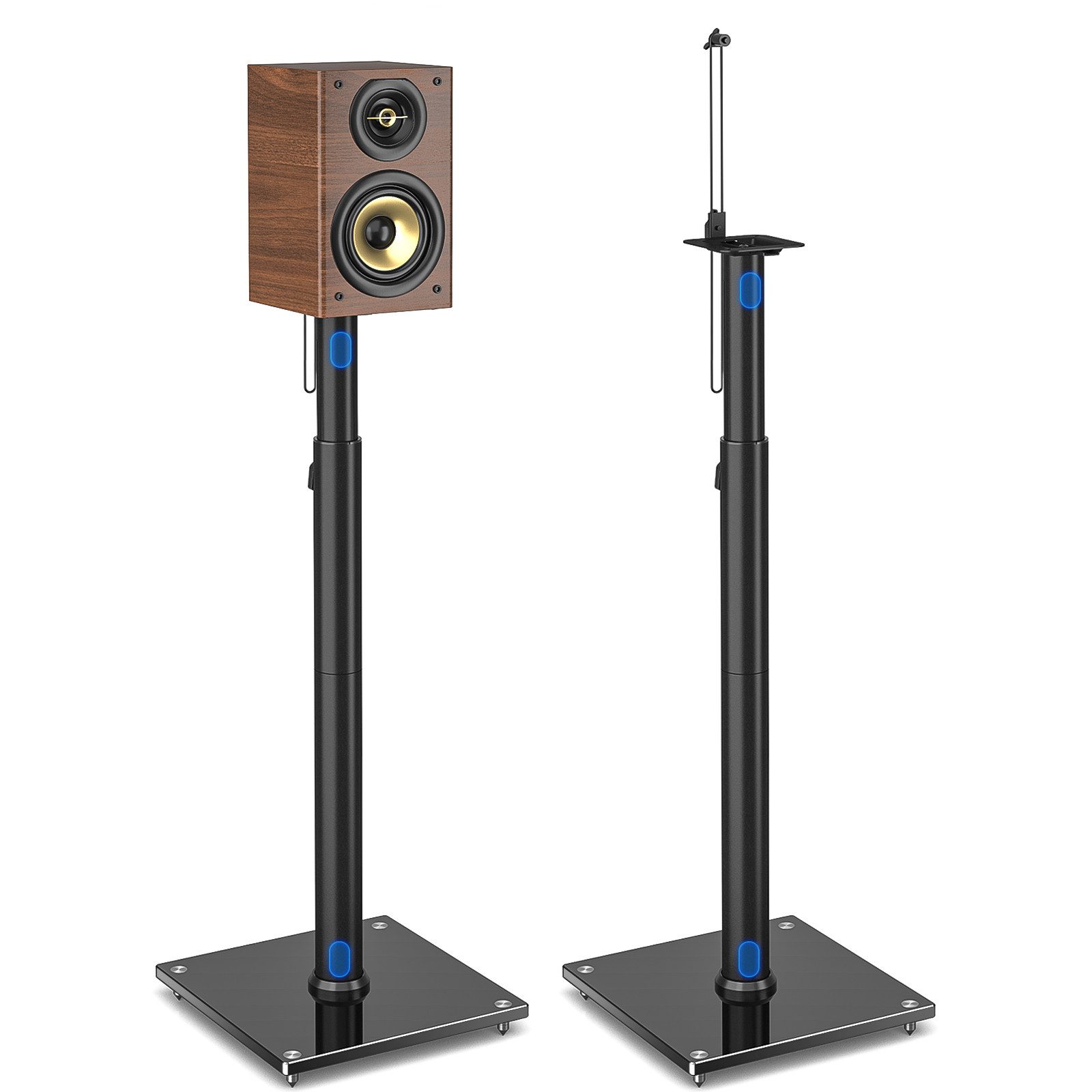 5Rcom Lautsprecherständer 2er-Set mit Kabelführung, höhenverstellbar, (2-tlg., für Surround-Lautsprecher, 5 kg Tragkraft)