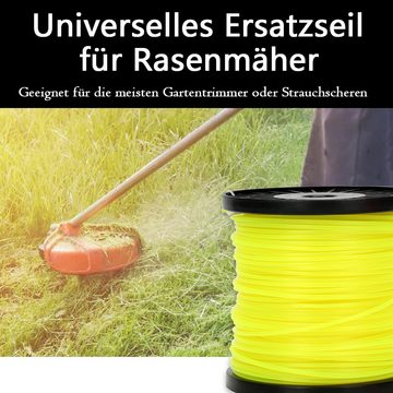 Randaco Trimmerfaden Trimmerfaden Rund 100m 2,4mm Mähfaden Gelb Nylon für Motorsense, 100 m Länge, (1-St)