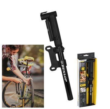 Dunlop Fahrradpumpe Fahrrad-Minipumpe (Adapter für Schrader-Ventile & Presta-Ventile), Fahrradpumpe