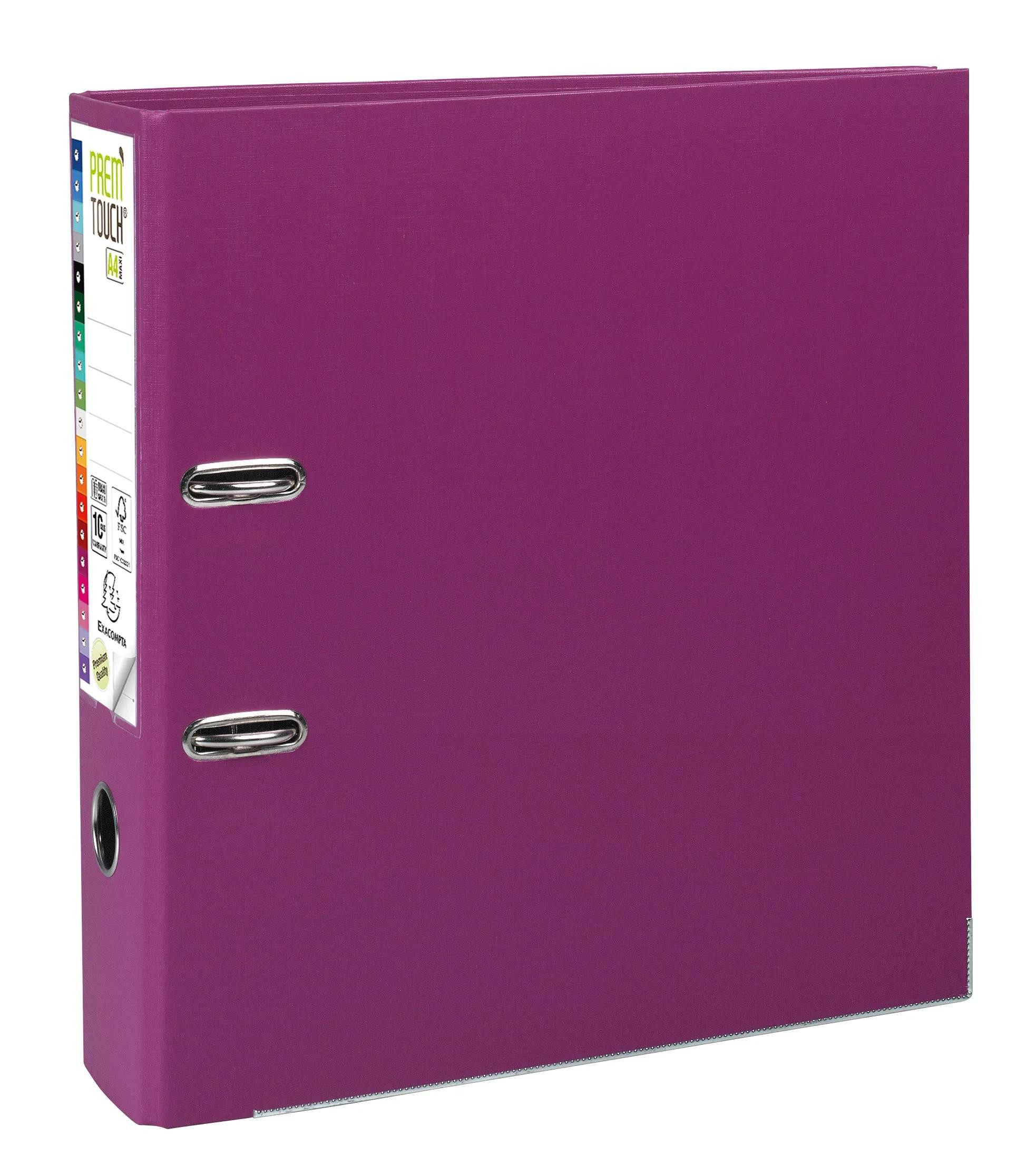 EXACOMPTA Aktenordner 10x Ordner Prem'Touch außen PP Rücken 80mm A4 Maxi Fuchsia 53347E, Ordner PP