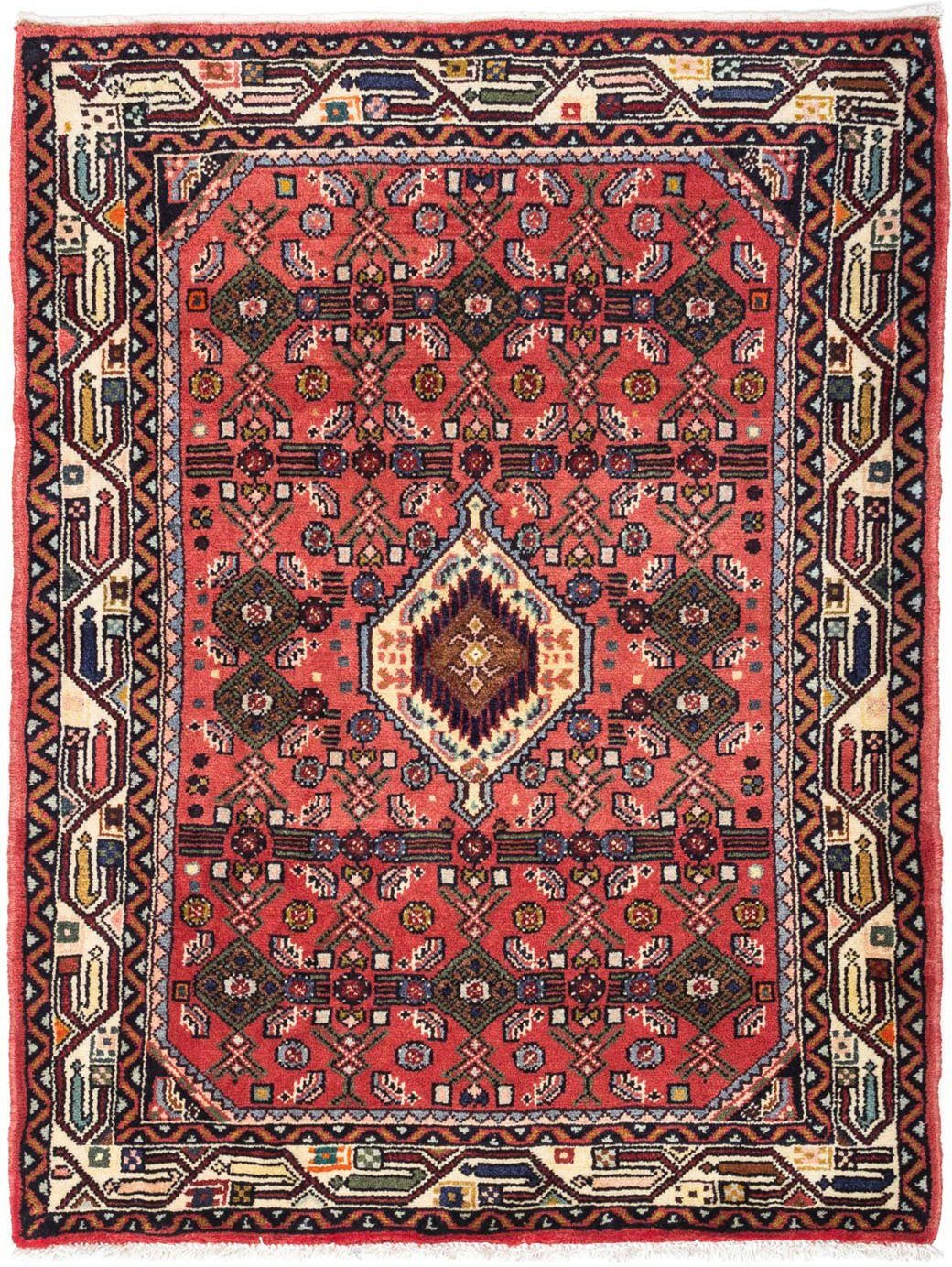 Wollteppich Hosseinabad Medaillon Rosso mm, 10 x Höhe: rechteckig, 80 morgenland, 125 cm, Handgeknüpft