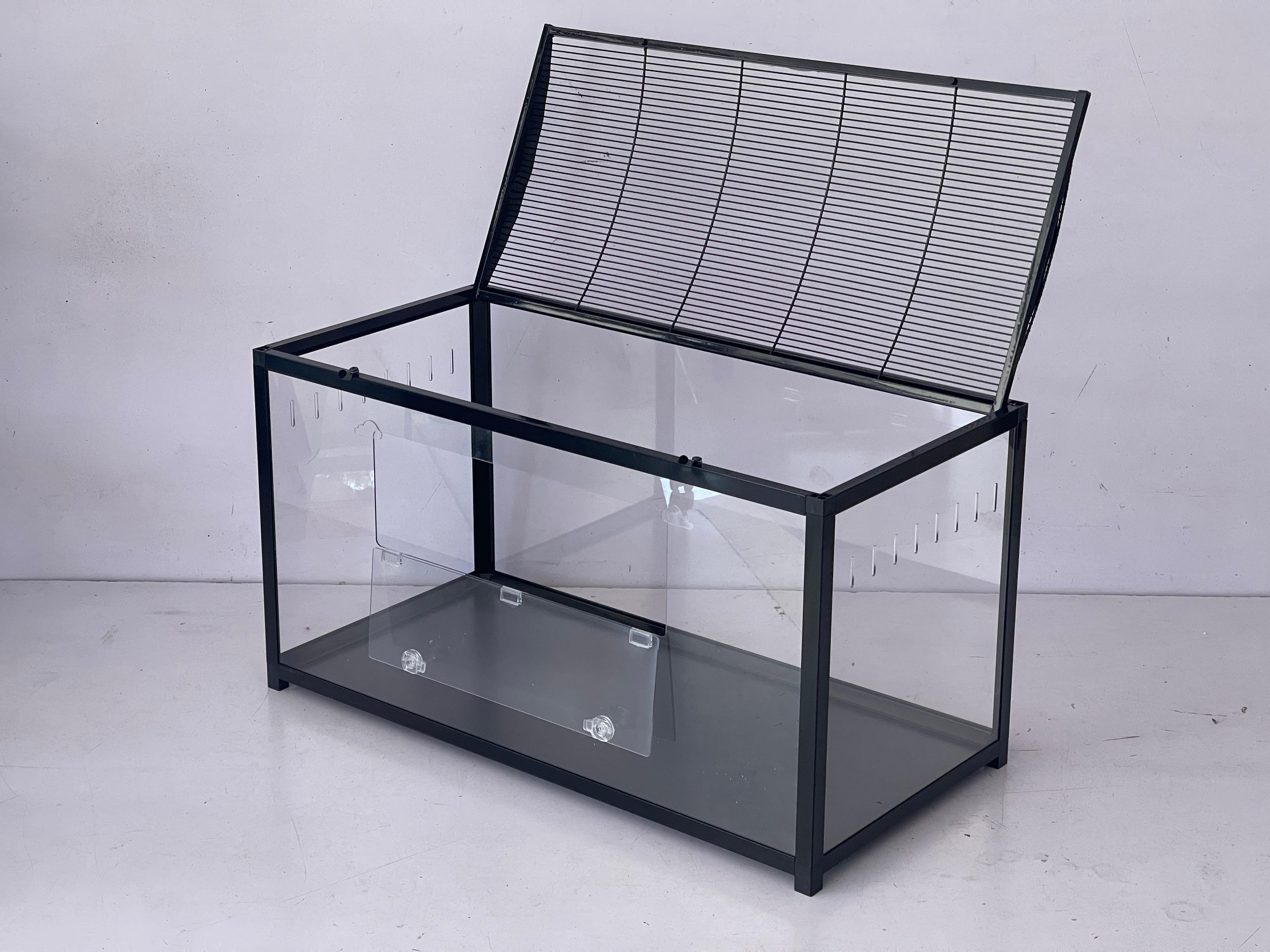 GarveeMore Kleintierkäfig Kunststoff Metall Maus Käfig mit Rädern Kleintier Habitat