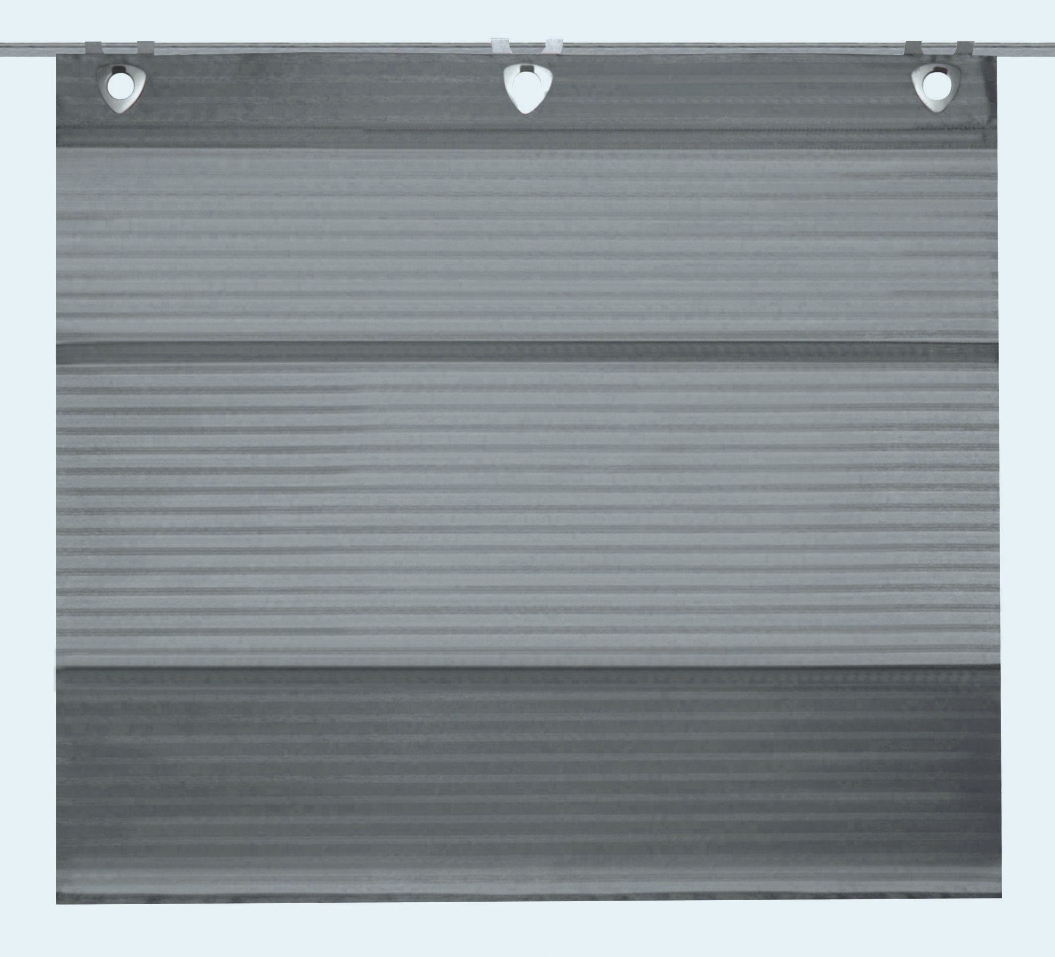 Clever-Kauf-24 Raffrollo Magnetrollo Jacob grau, mit Ösen, halbtransparent günstig online kaufen
