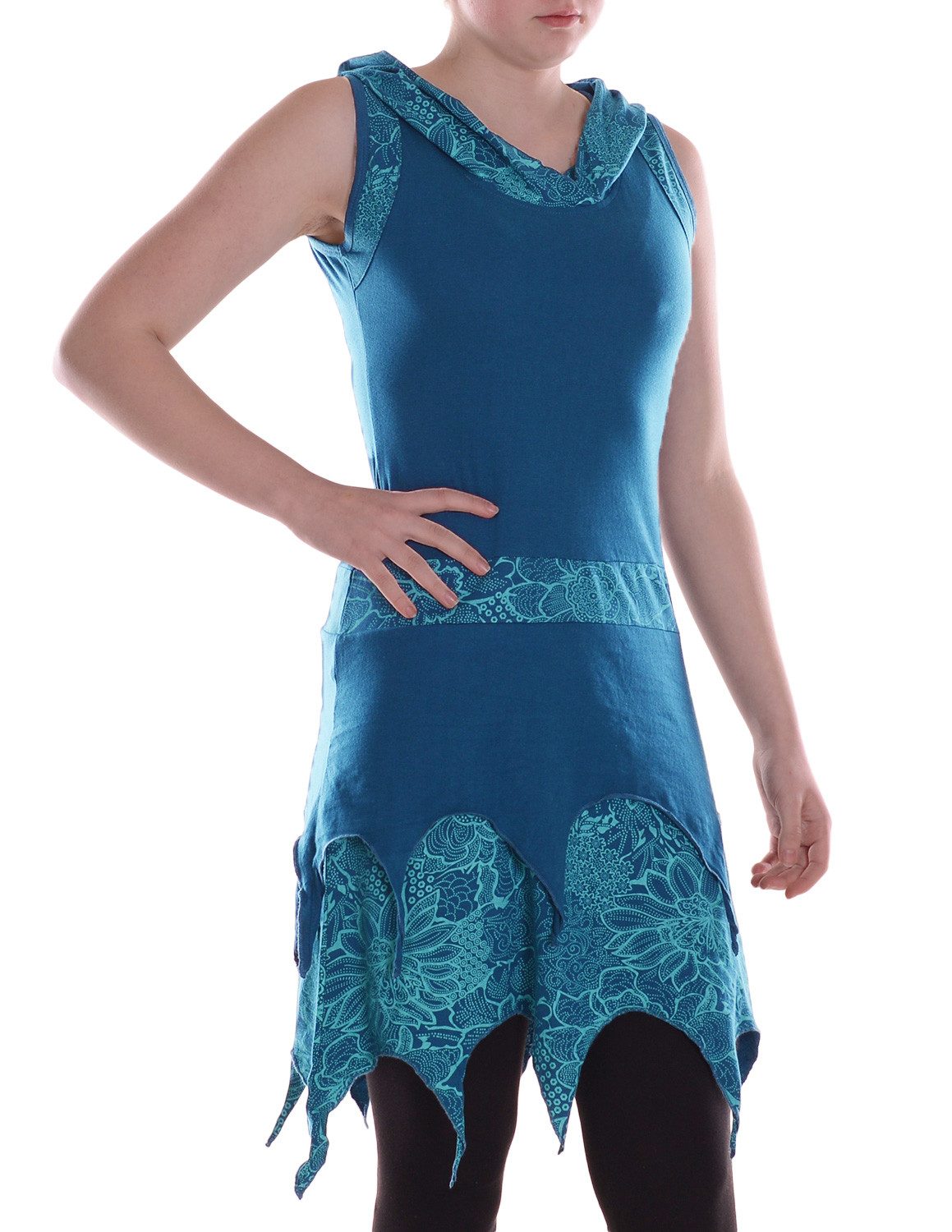 Vishes Sommerkleid Damen Kleid Baumwolle Blumen-Muster günstig online kaufen